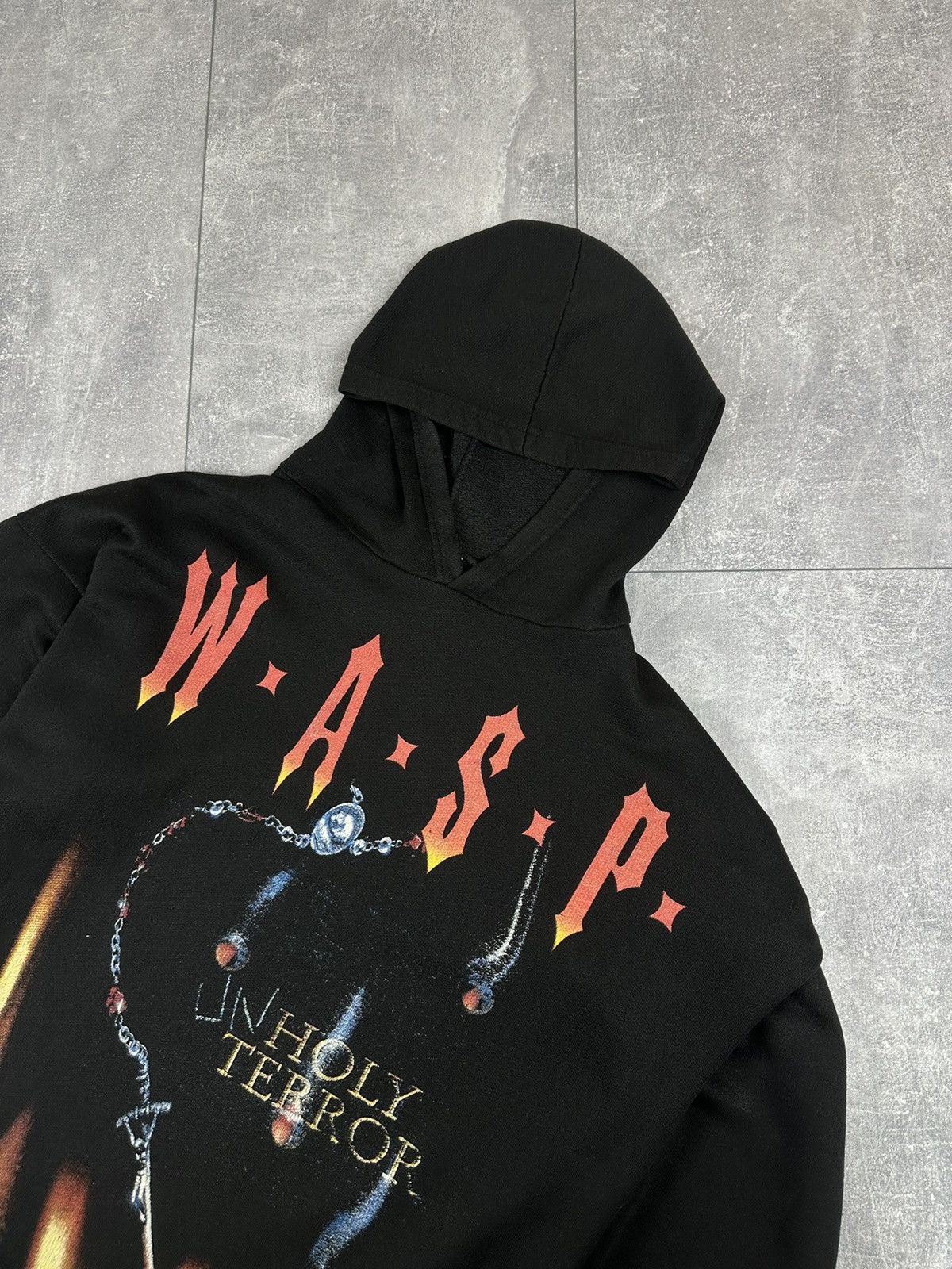 Gildan W.A.S.P. Holy Terror Hoodie Overprint Logo Size US XL / EU 56 / 4 - 7 Thumbnail