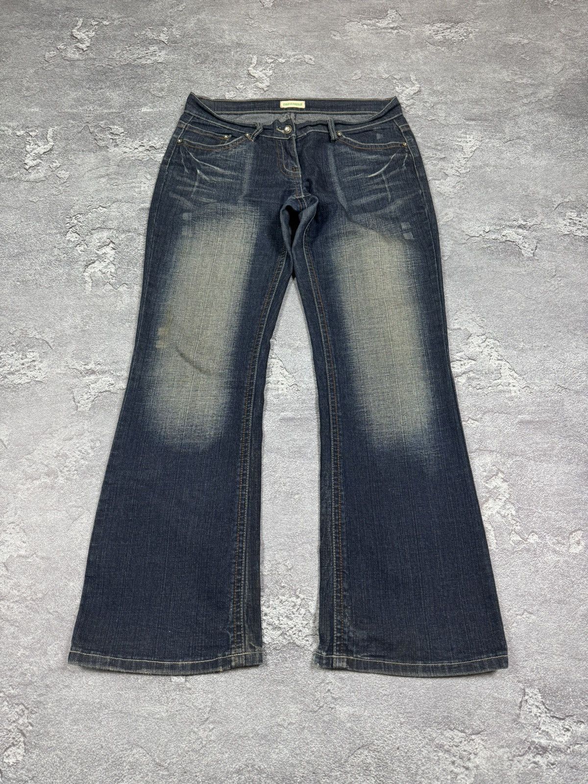 If Six Was Nine Y2K 2000s Flared Straight Bootcut Washed Jeans Size 36 Size US 32 / EU 48 - 4 Thumbnail