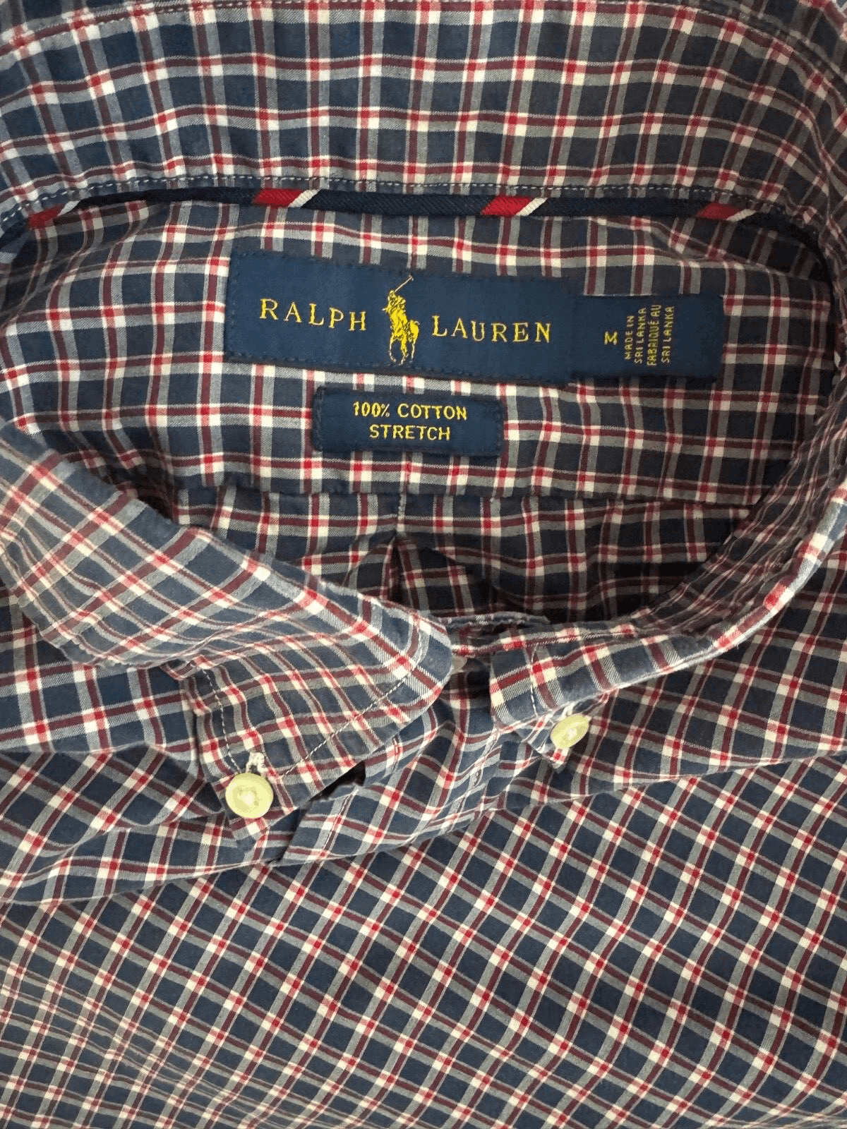Polo Ralph Lauren Polo Ralph Lauren Men’s M Stretch Button Down Blue/Red Plaid Size US M / EU 48-50 / 2 - 3 Thumbnail