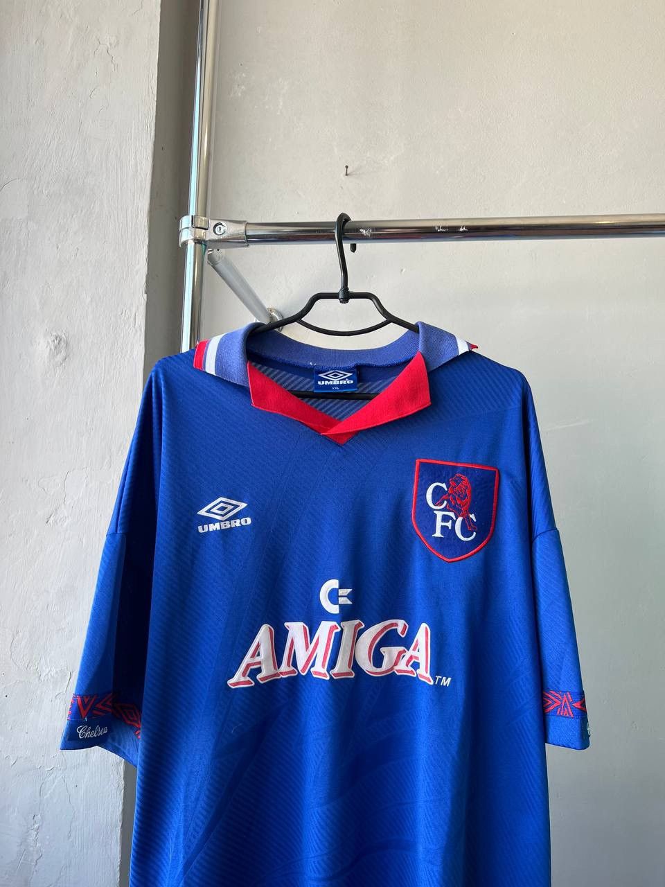 Vintage 1993/94 CHELSEA FC HOME SOCCER FOOTBALL UMBRO SHIRT JERSEY Size US XXL / EU 58 / 5 - 3 Thumbnail