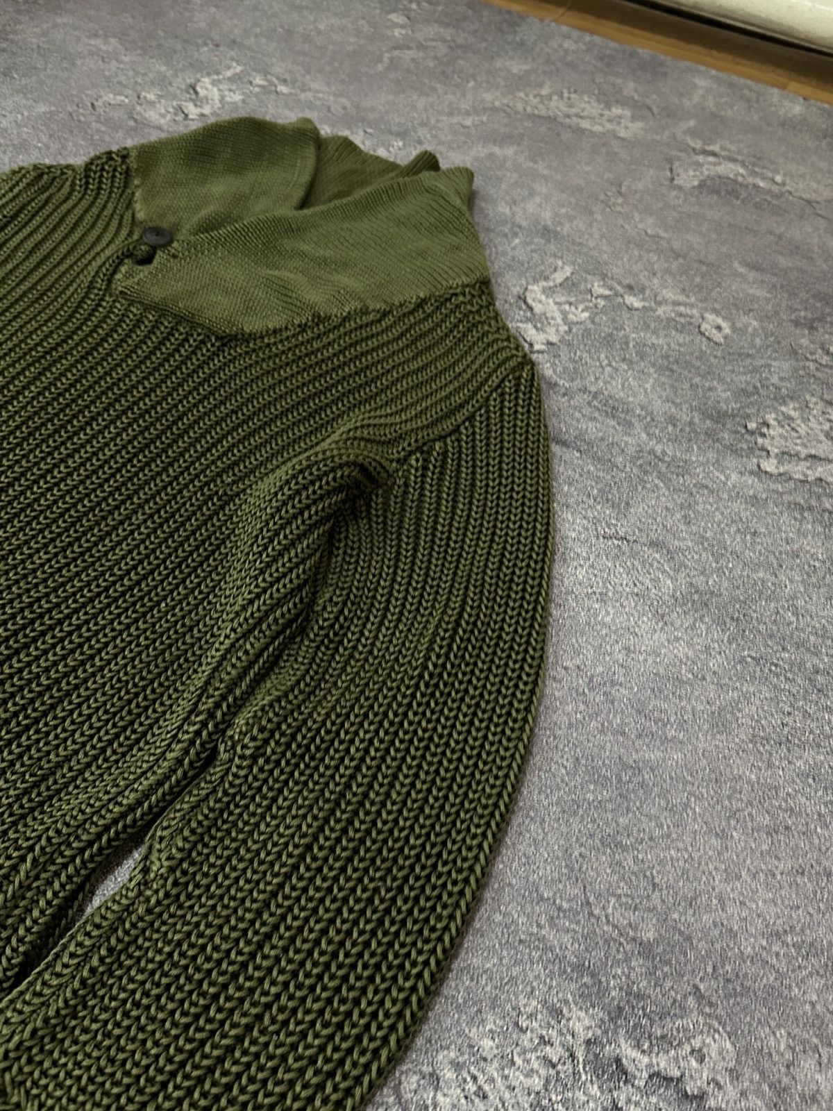 Polo Ralph Lauren × Vintage Vintage Ralph Lauren Polo Jean Company Olive Green Sweater Size US L / EU 52-54 / 3 - 3 Thumbnail