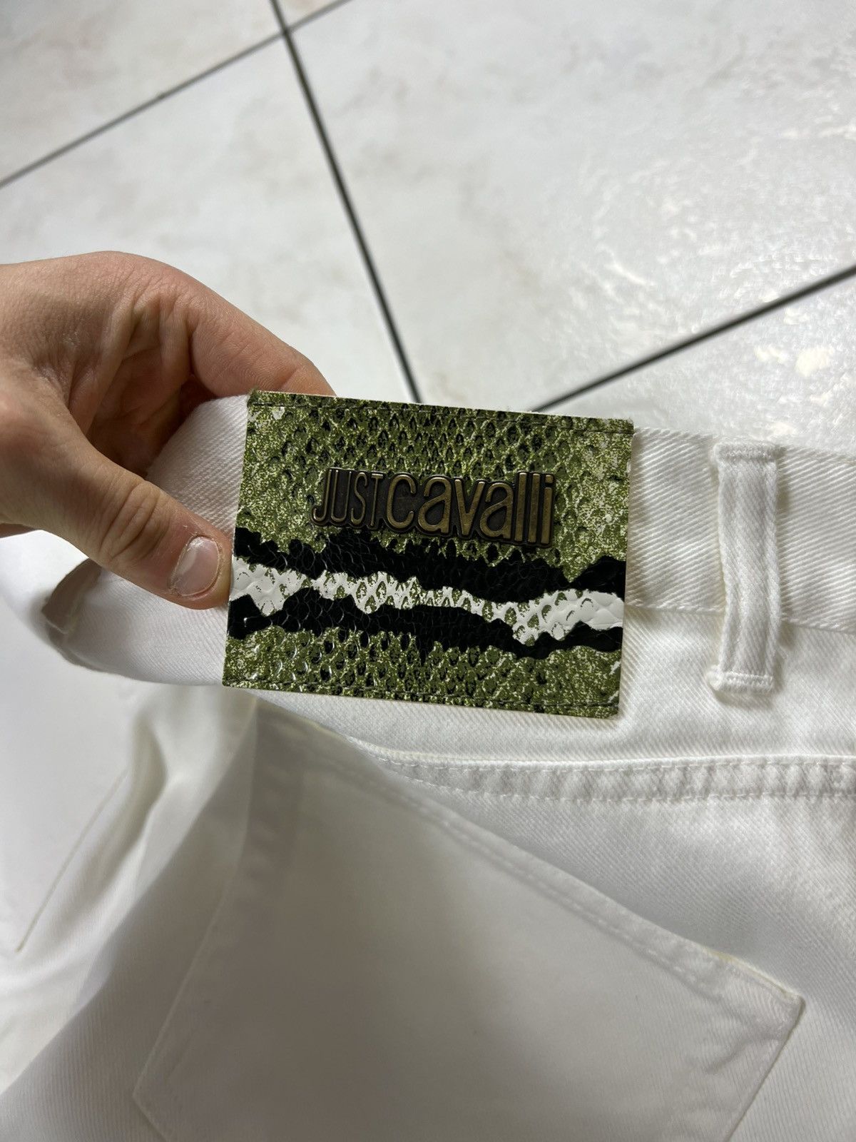 Roberto Cavalli Vintage Just Roberto Cavalli archive white denim jeans pants Size US 32 / EU 48 - 20 Thumbnail