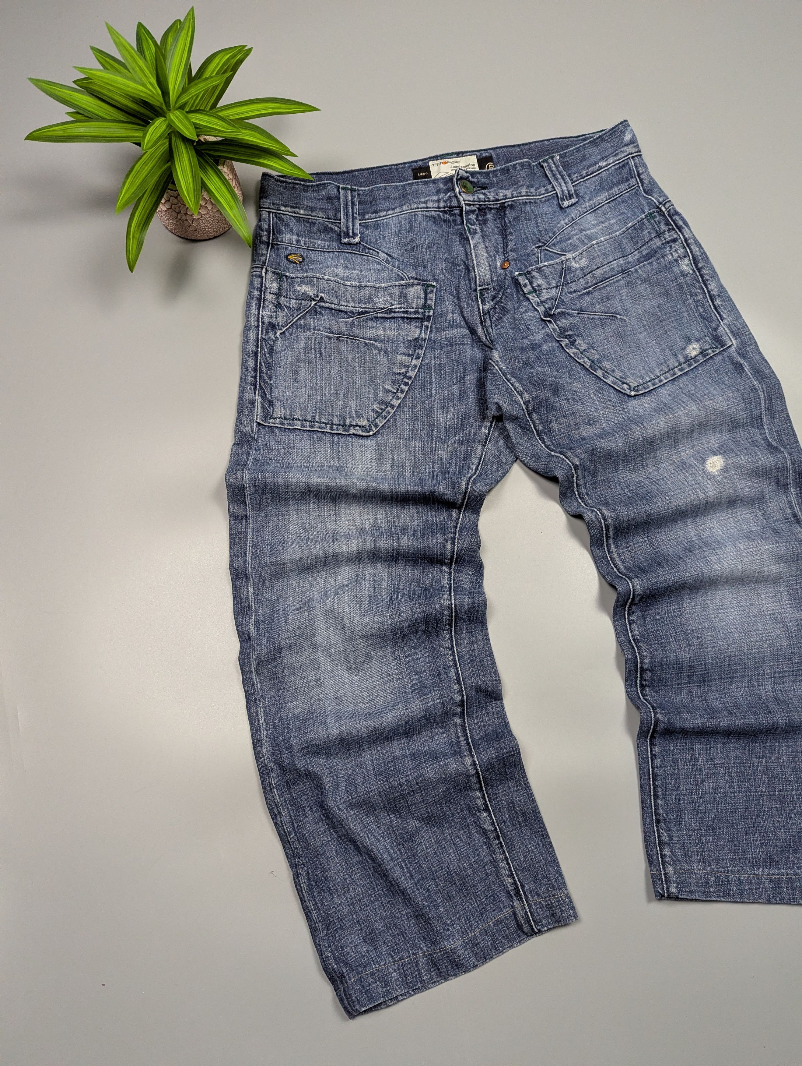 Energie nergie by Miss Sixty Y2K Faded Jeans Pockets Distressed Size US 36 / EU 52 - 3 Thumbnail
