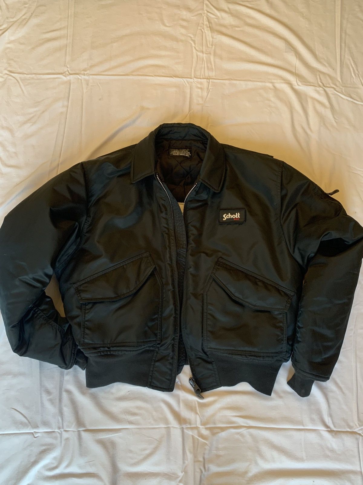 Schott Bomber Schott USA X-Large 100% Nylon Flight Jacket Size US XL / EU 56 / 4 - 1 Thumbnail