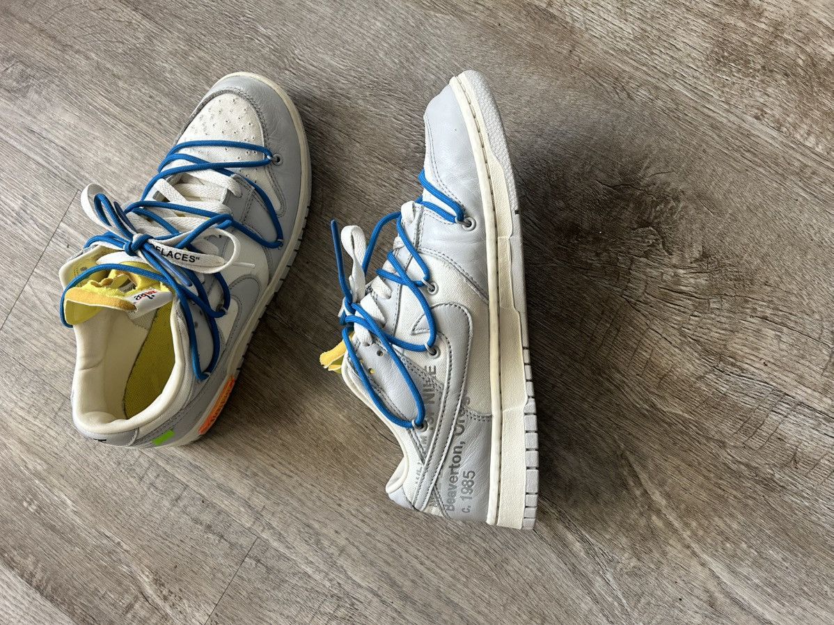 Nike × Off-White Nike Dunk Low Off-White Lot 10 Size US 9.5 / EU 42-43 - 5 Thumbnail