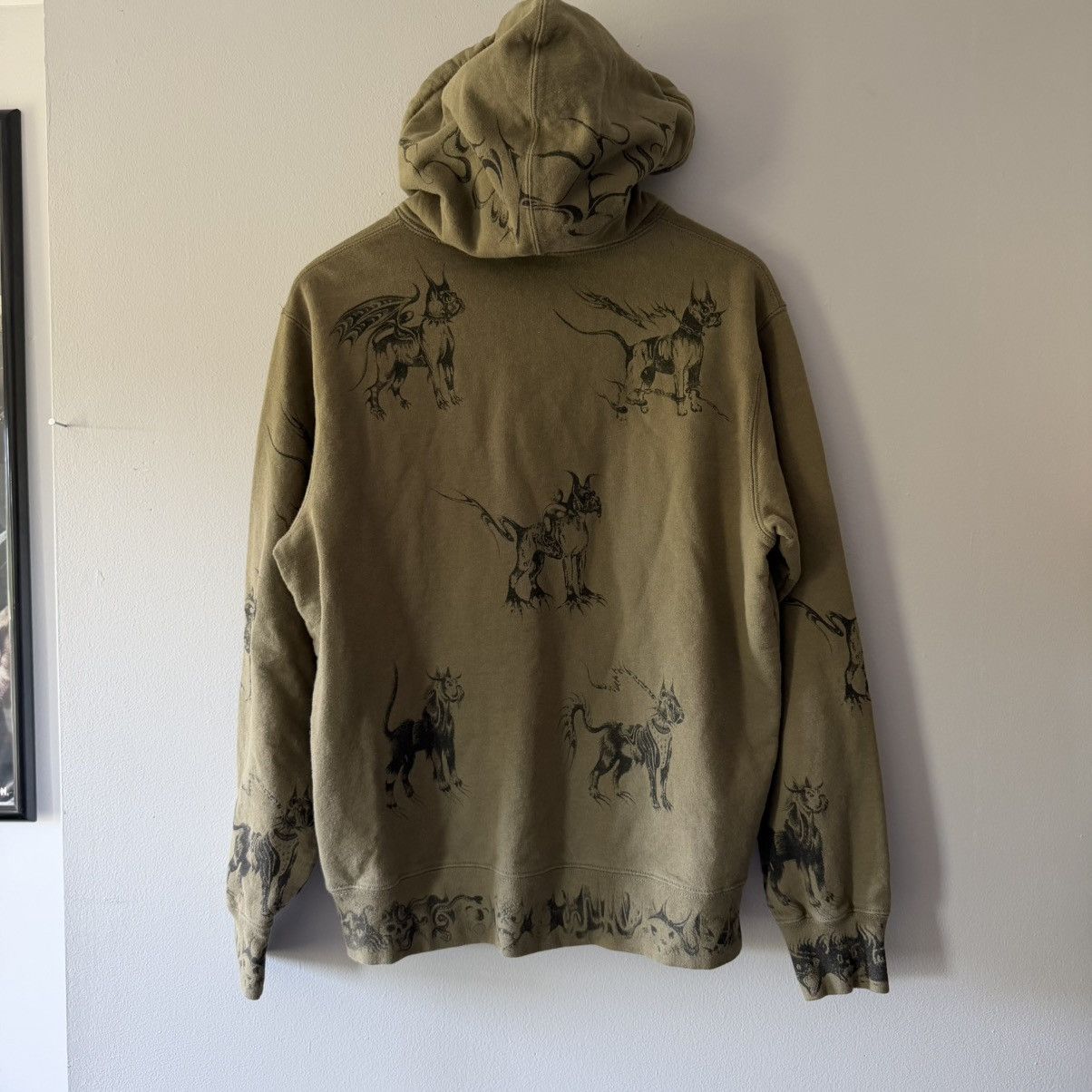 Supreme Ss20 animals hooded sweatshirt medium olive Size US M / EU 48-50 / 2 - 7 Thumbnail