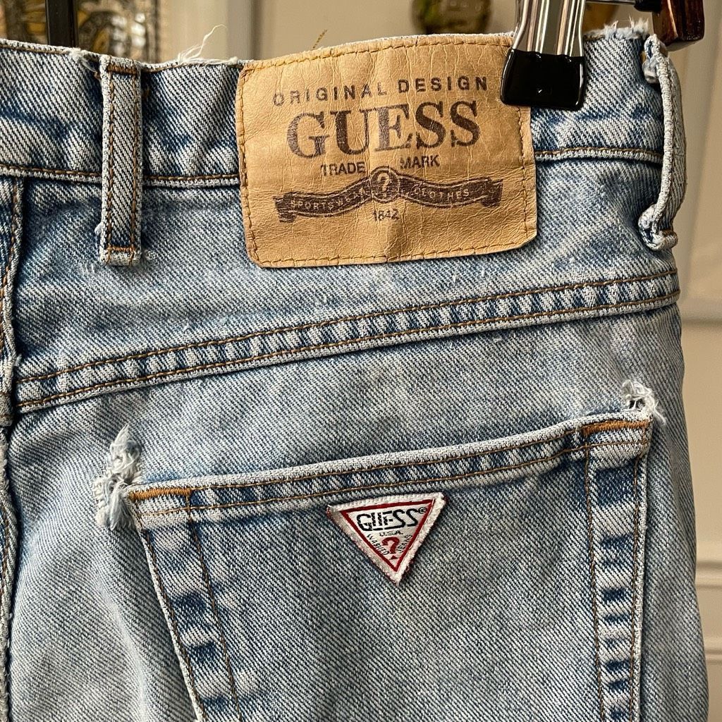Guess Vintage 80s Guess George’s Marciano USA Cut Off Jean Shorts Size 30" / US 8 / IT 44 - 1 Thumbnail