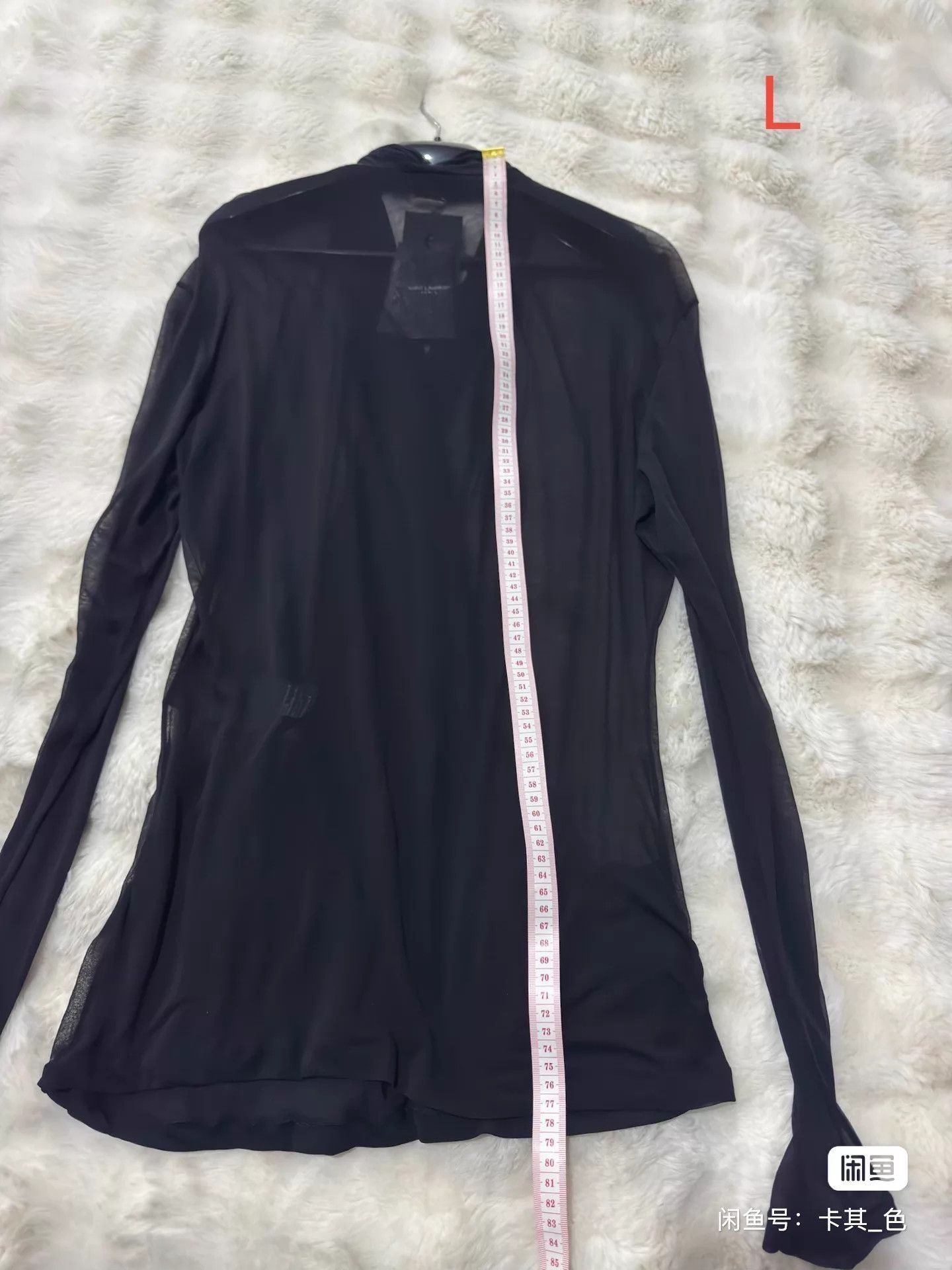 Saint Laurent Paris Saint Laurent Desert Runway Pleated Deep V Sheer Voile TopL Size US L / EU 52-54 / 3 - 9 Thumbnail