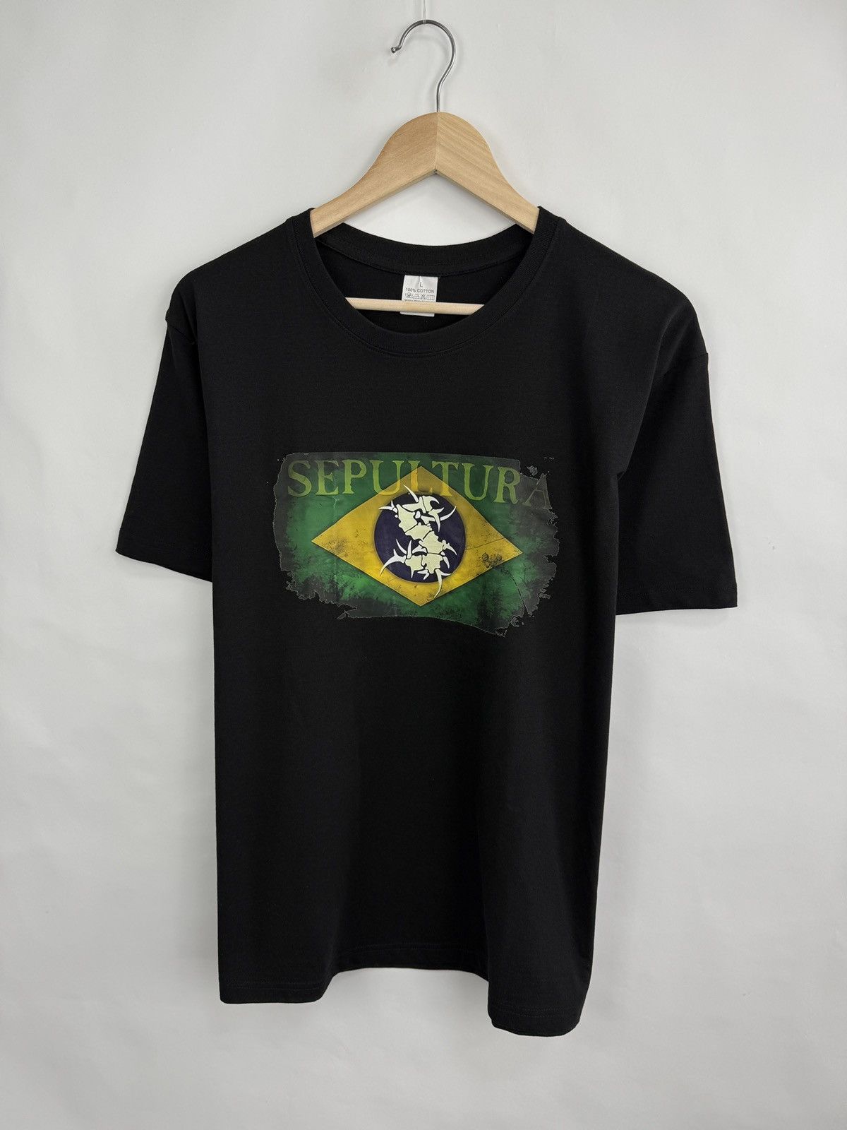 Band Tees 🇧🇷 Vintage Sepultura Rock Band T-Shirt Brazil Rare Retro Size US L / EU 52-54 / 3 - 3 Thumbnail