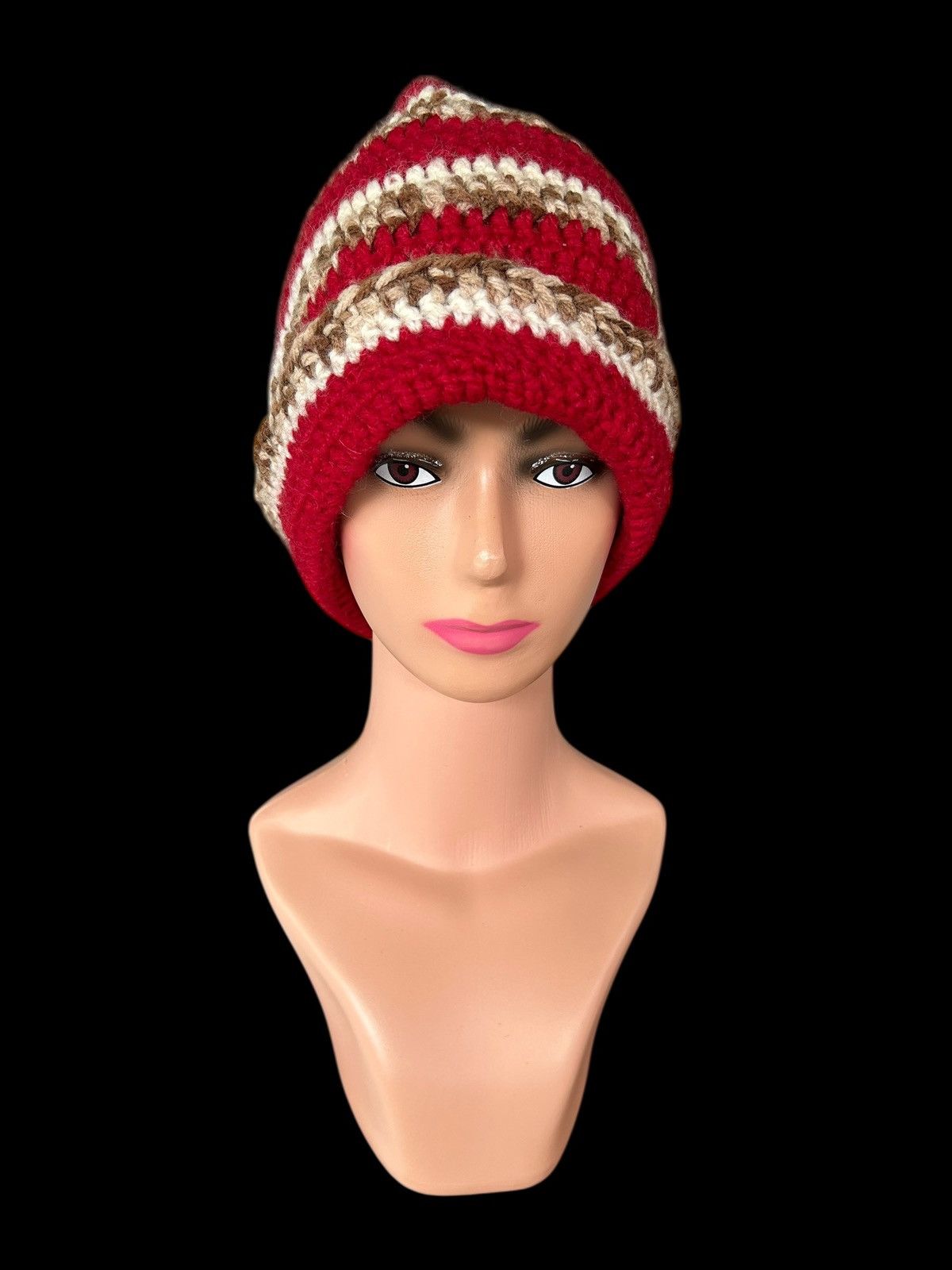 Japanese Brand × Kapital × Vintage Crochet Knitted Handmade Beanie Hats Size ONE SIZE - 4 Thumbnail