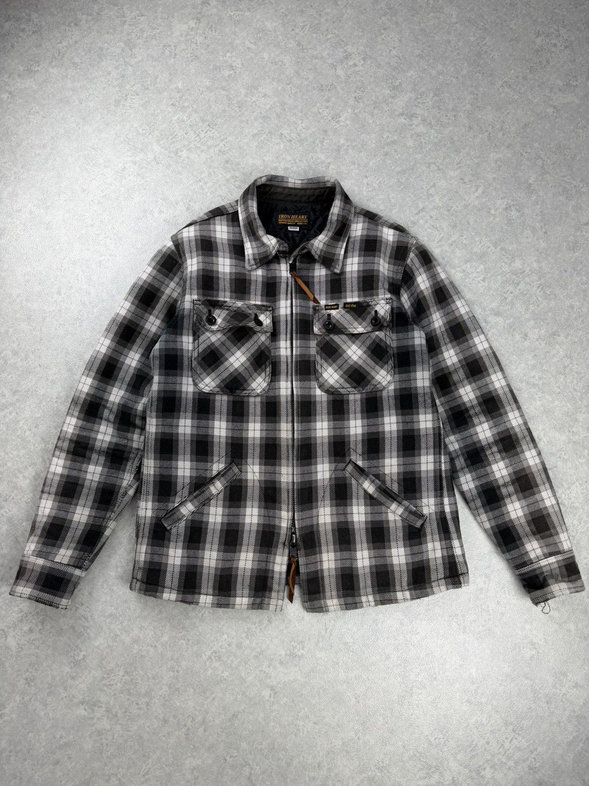 Iron Heart Iron Heart Heavy Flannel Zip Jacket Black Grey Check Size M Size US M / EU 48-50 / 2 - 1 Thumbnail