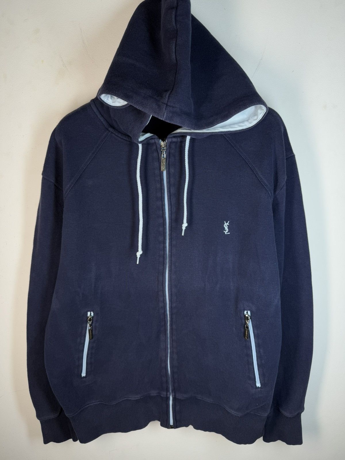 Yves Saint Laurent Navy YSL Hoodie Zip YSL Sweatshirt YSL Sweater Size US M / EU 48-50 / 2 - 9 Thumbnail