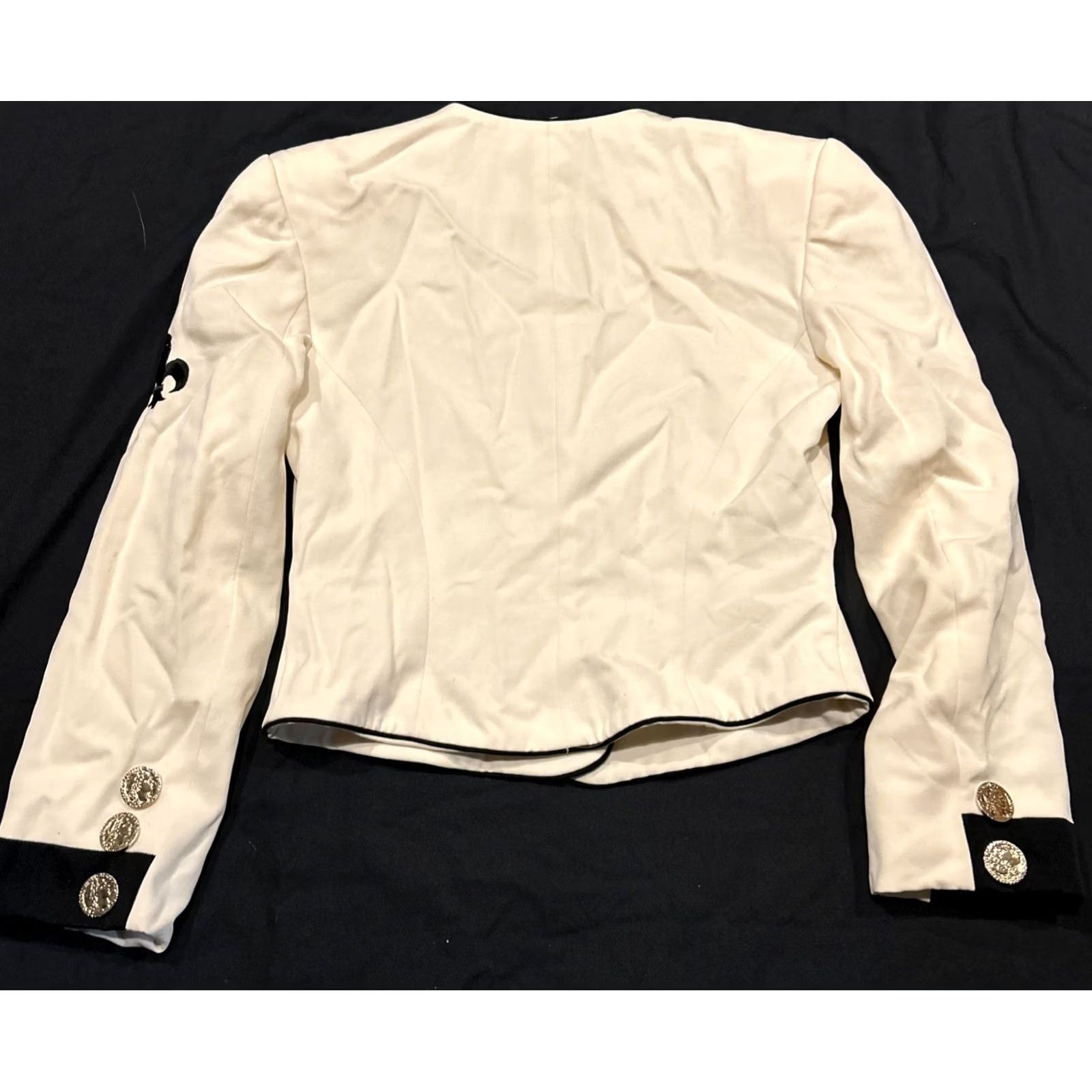 Vintage VINTAGE Entre Deux White Military Field Jacket Womens 6 Blazer A23 Size M / US 6-8 / IT 42-44 - 6 Thumbnail