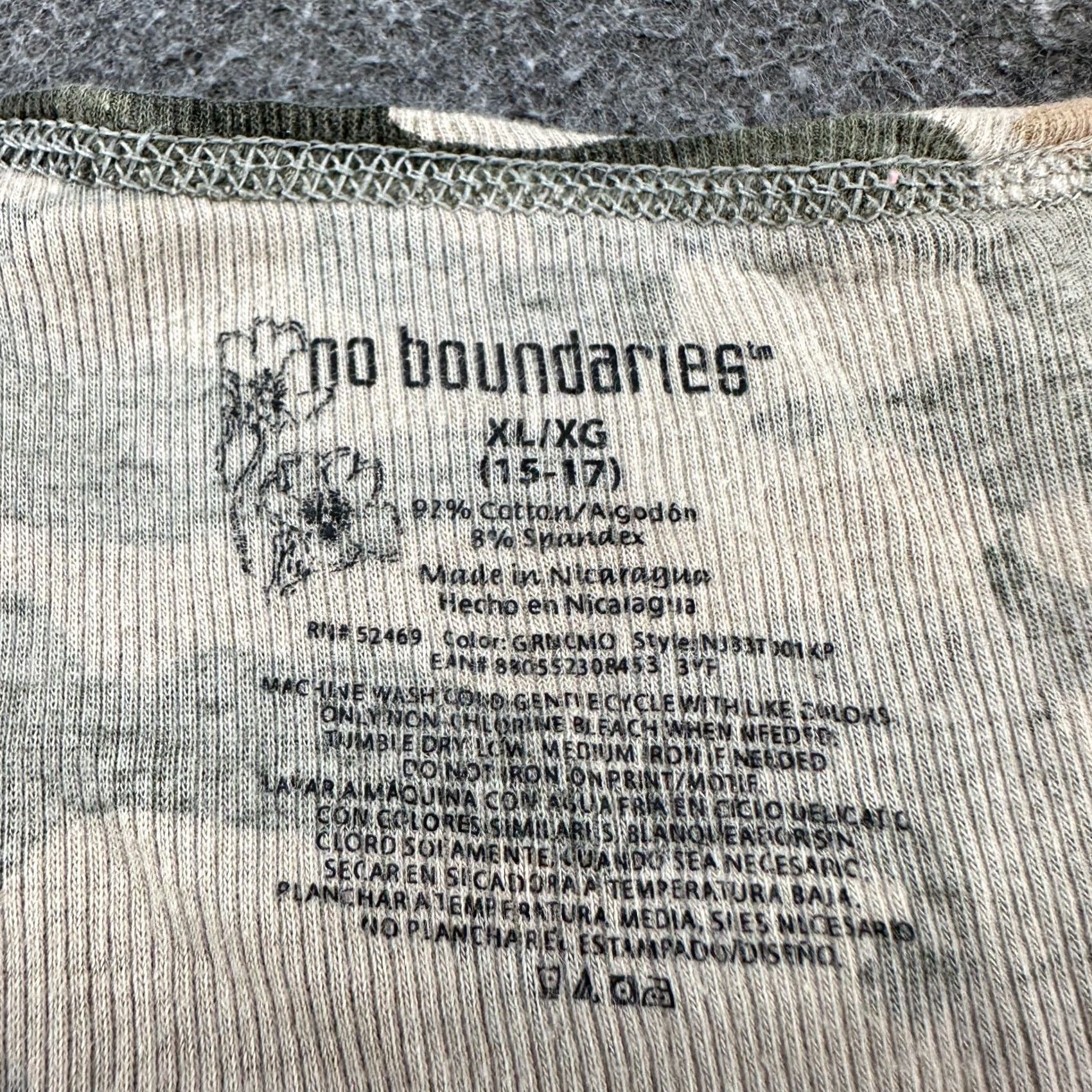 Vintage VINTAGE No Boundaries Tank Top Juniors XL Green Camo Ribbed Knit Cami Cotton Y2K Size XL / US 12-14 / IT 48-50 - 2 Thumbnail