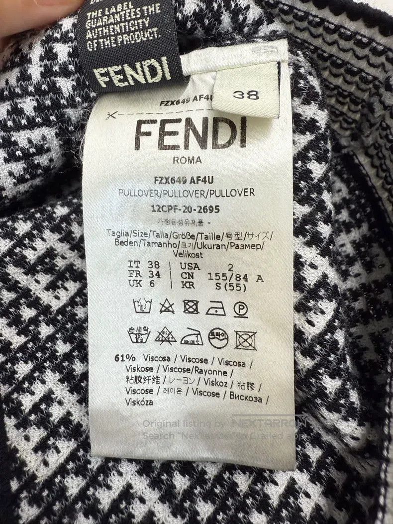 Fendi Fendi All-Over Printed Short-Sleeve Knit Top Size XS / US 0-2 / IT 36-38 - 4 Thumbnail