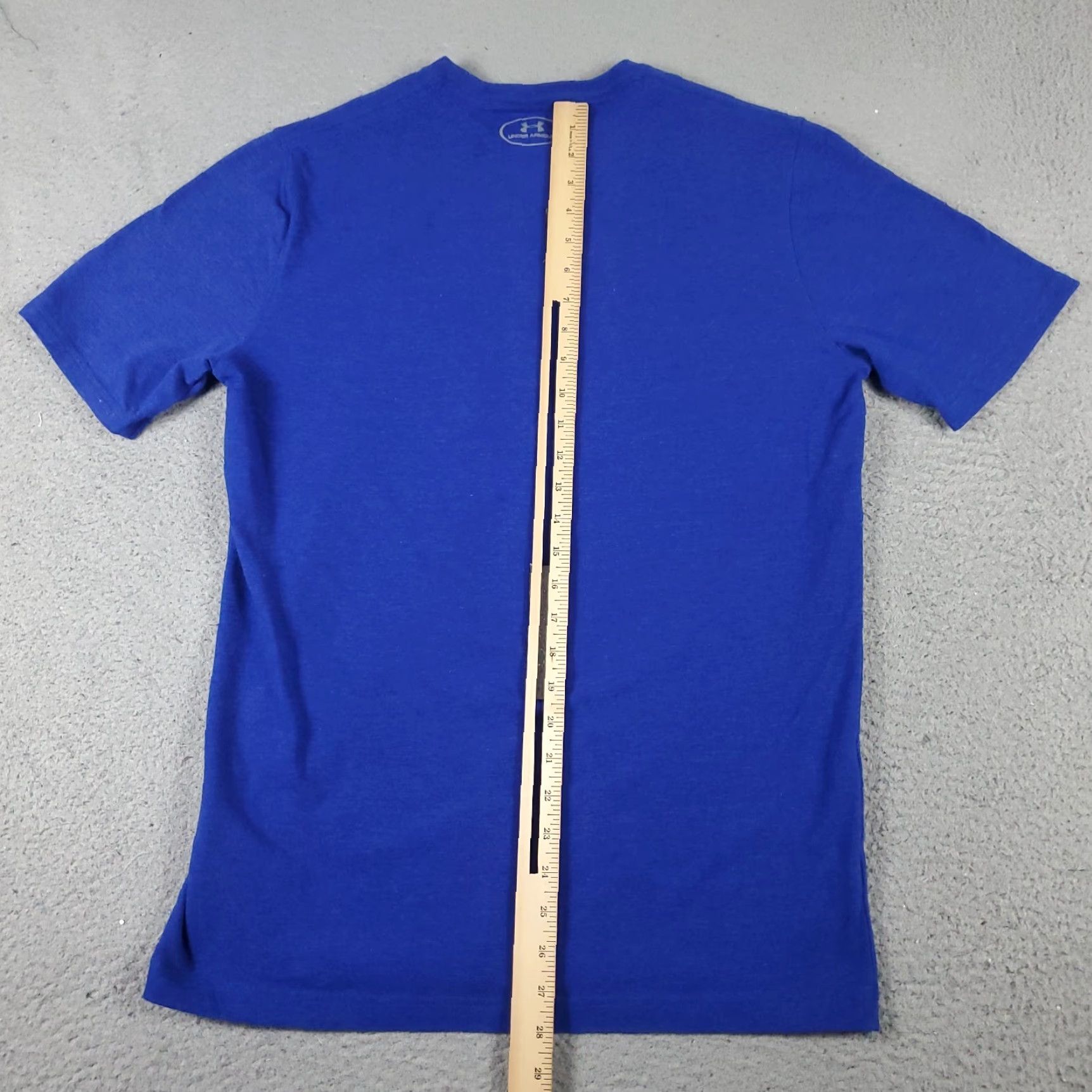 Under Armour Under Armour T-Shirt Mens Medium Blue Short Sleeve Crew Neck Cotton Blend Logo Solid Casual Sports Size US M / EU 48-50 / 2 - 4 Thumbnail