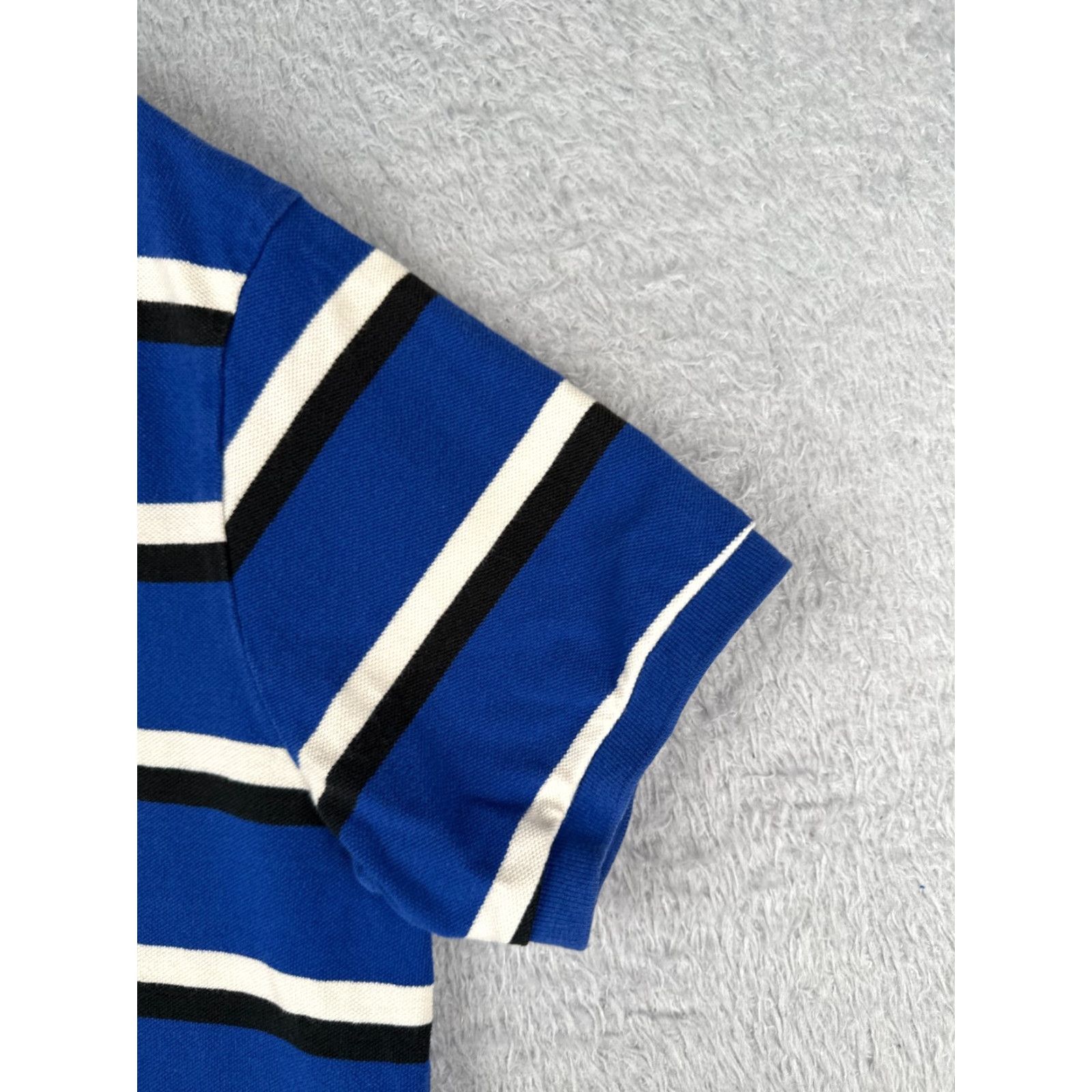 Ralph Lauren VINTAGE Ralph Lauren Polo Shirt Mens XL Blue Stripe Cotton Custom Fit Size US XL / EU 56 / 4 - 2 Thumbnail