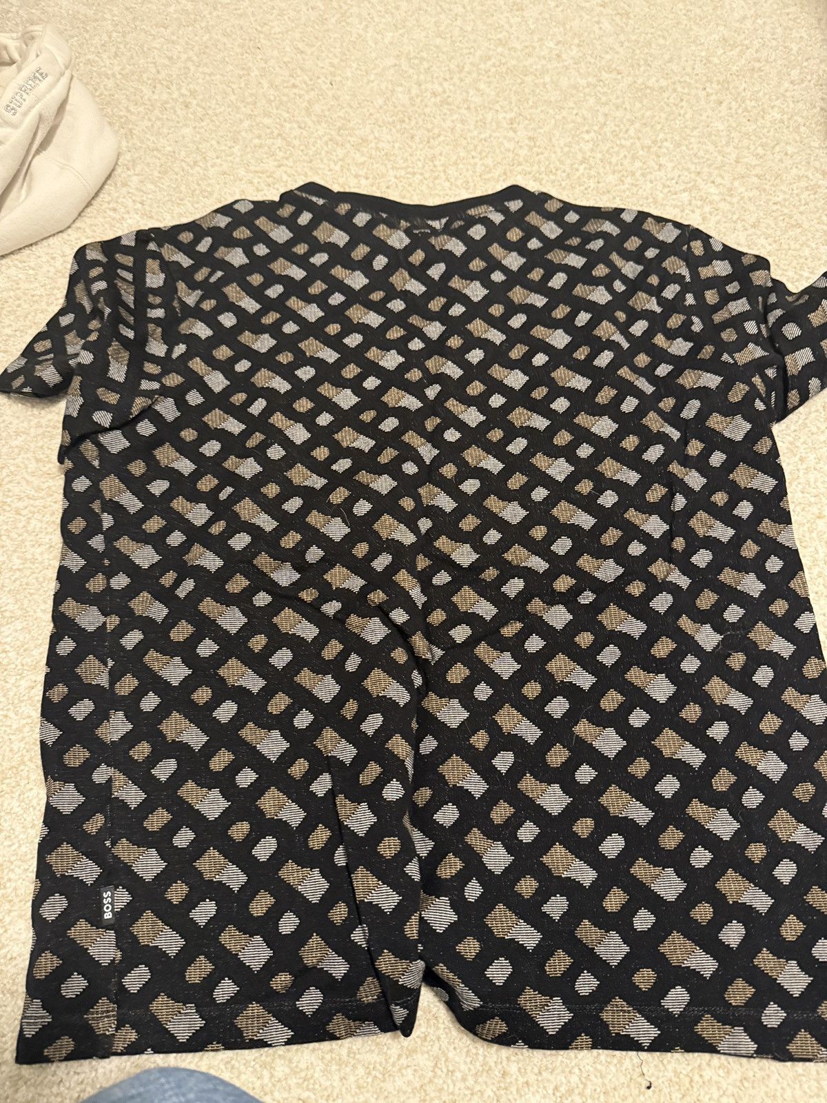 Hugo Boss Hugo Boss Logo-Print Jacquard Cotton T-Shirt Size US M / EU 48-50 / 2 - 2 Thumbnail