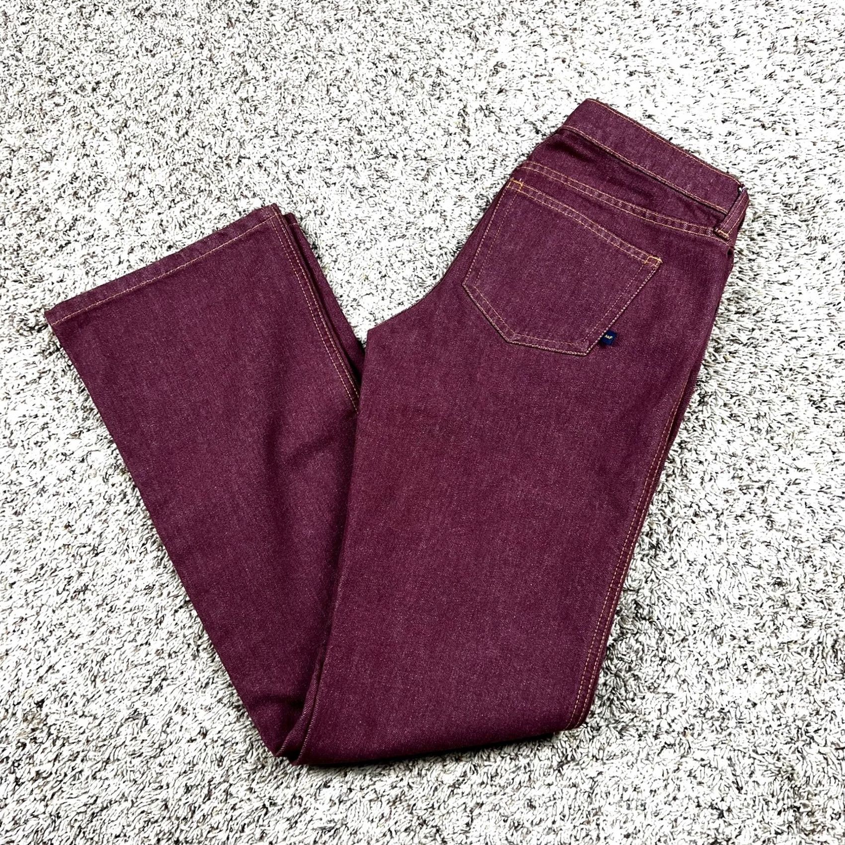 Abercrombie & Fitch Abercrombie & Fitch Jeans Burgundy Womens 4 31x31 Slim Bell Bottom Denim Cotton Regular Rise Mid Inseam 31in 4 Mea VINTAGE? Size 27" / US 4 / IT 40 - 4 Thumbnail
