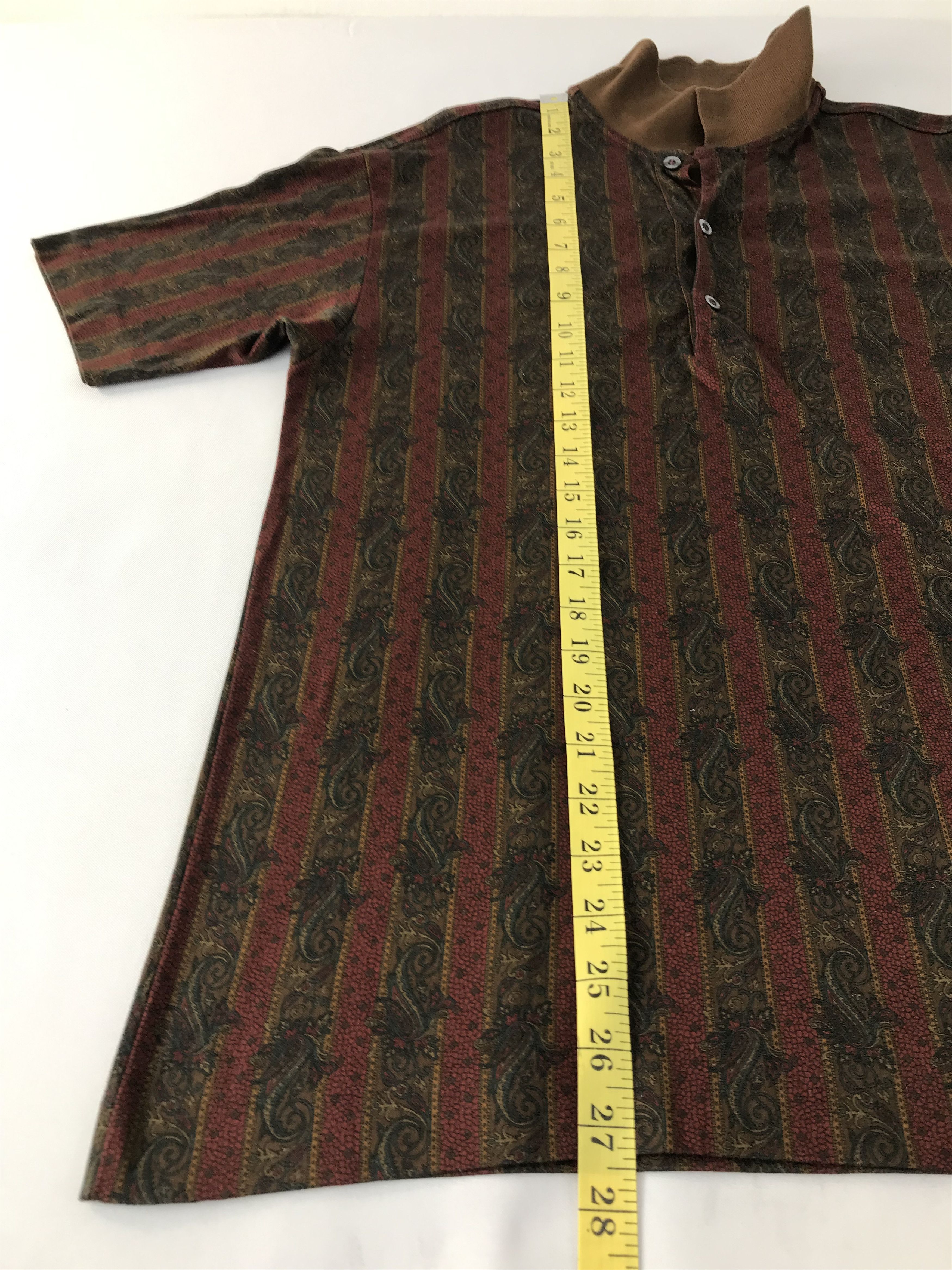 Valentino Vtg Valentino Chemises Paisley Art Full Print Polo Shirt Size US M / EU 48-50 / 2 - 10 Thumbnail