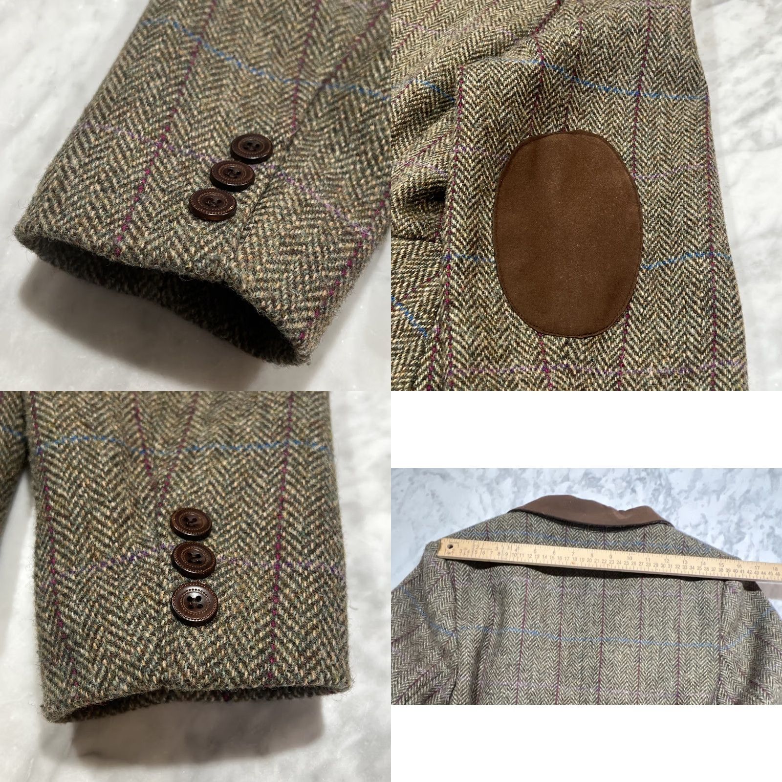 Harris Tweed VINTAGE Harris Tweed Blazer Coat Women’s UK 18 US 14 XL Herringbone Wool Lined Size XL / US 12-14 / IT 48-50 - 8 Thumbnail