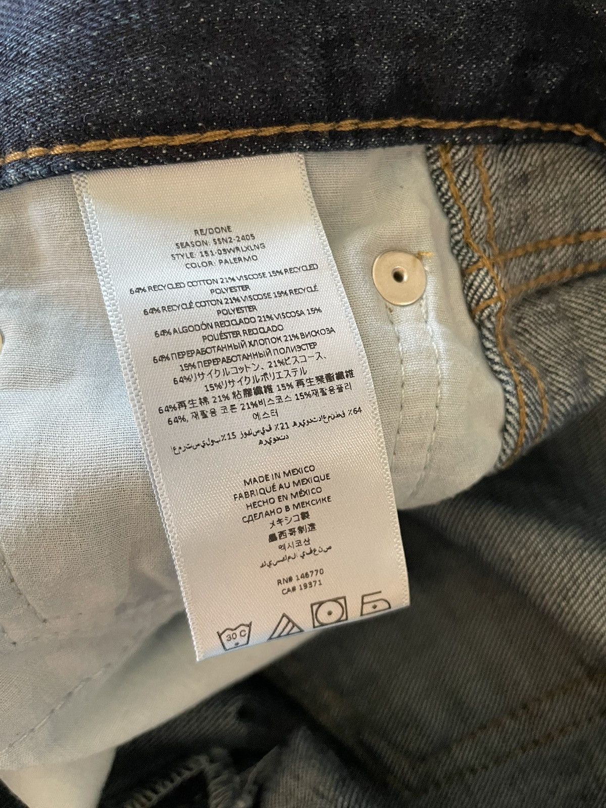 RE/DONE Relaxed Long Jean in Palermo Wash Size 27" / US 4 / IT 40 - 6 Thumbnail