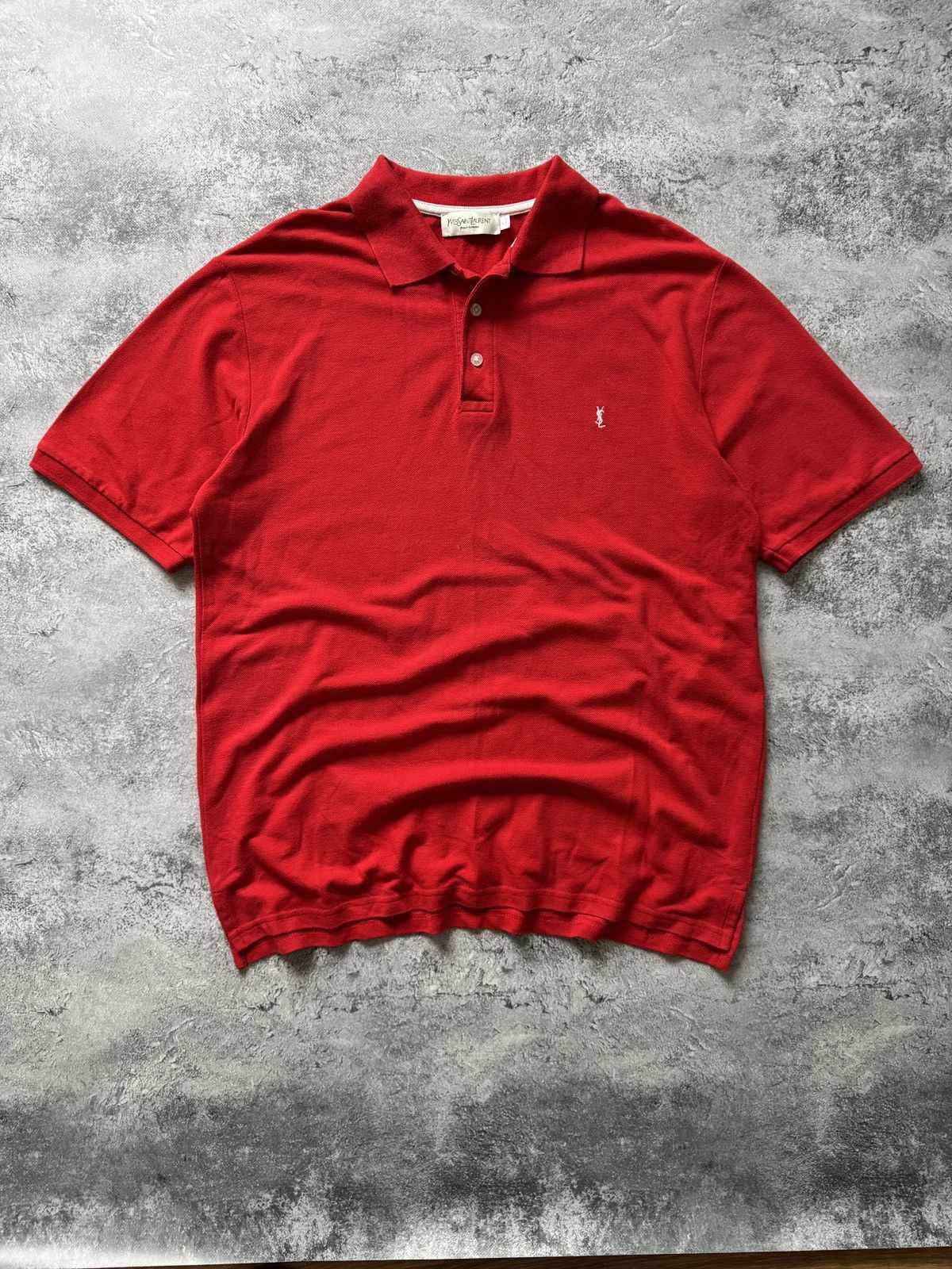 Yves Saint Laurent Vintage Yves Saint Laurent Red Polo T-Shirt size L Size US L / EU 52-54 / 3 - 1 Thumbnail