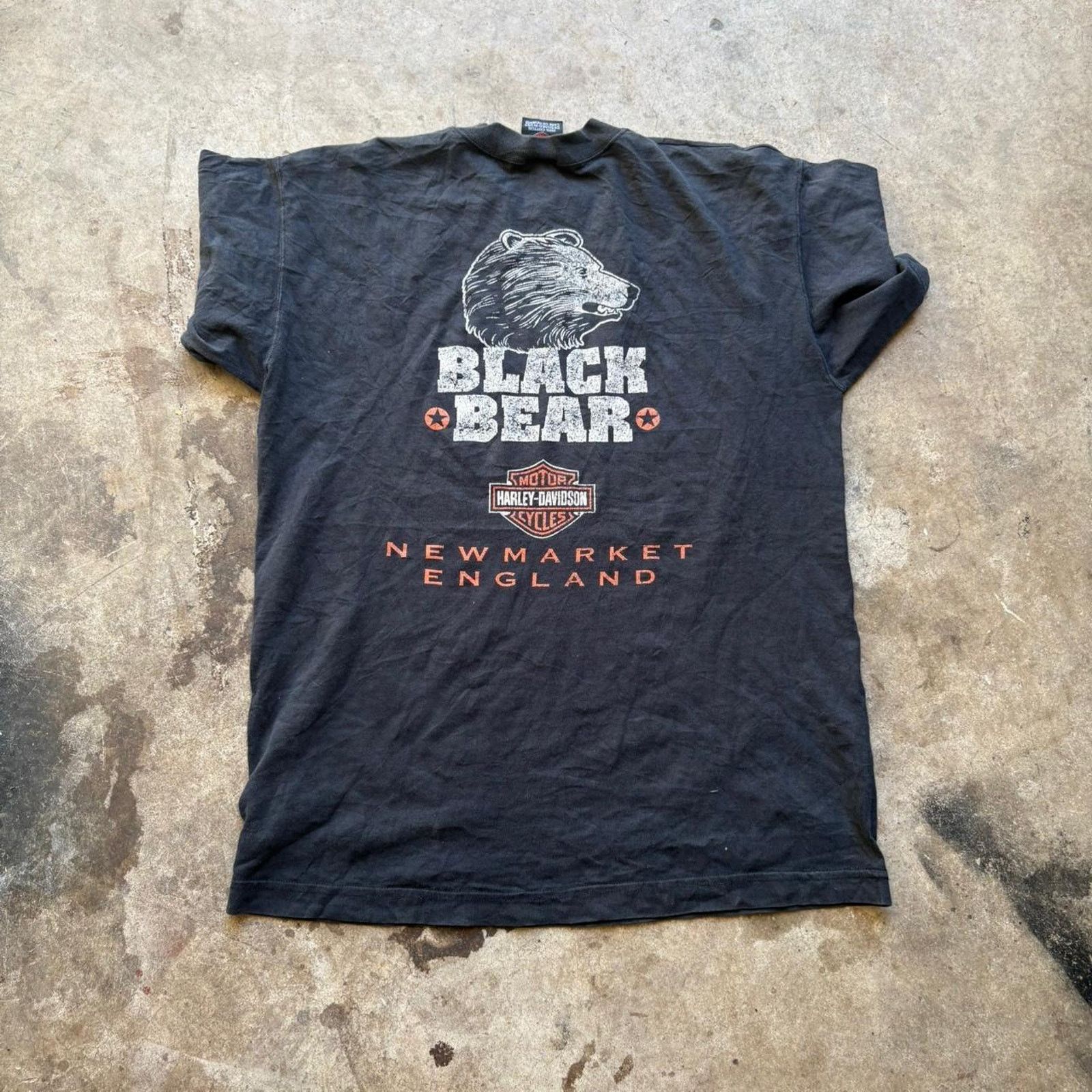 Harley Davidson Vintage 90s harley davidson black bear faded tee shirt Hanes Size US M / EU 48-50 / 2 - 4 Thumbnail
