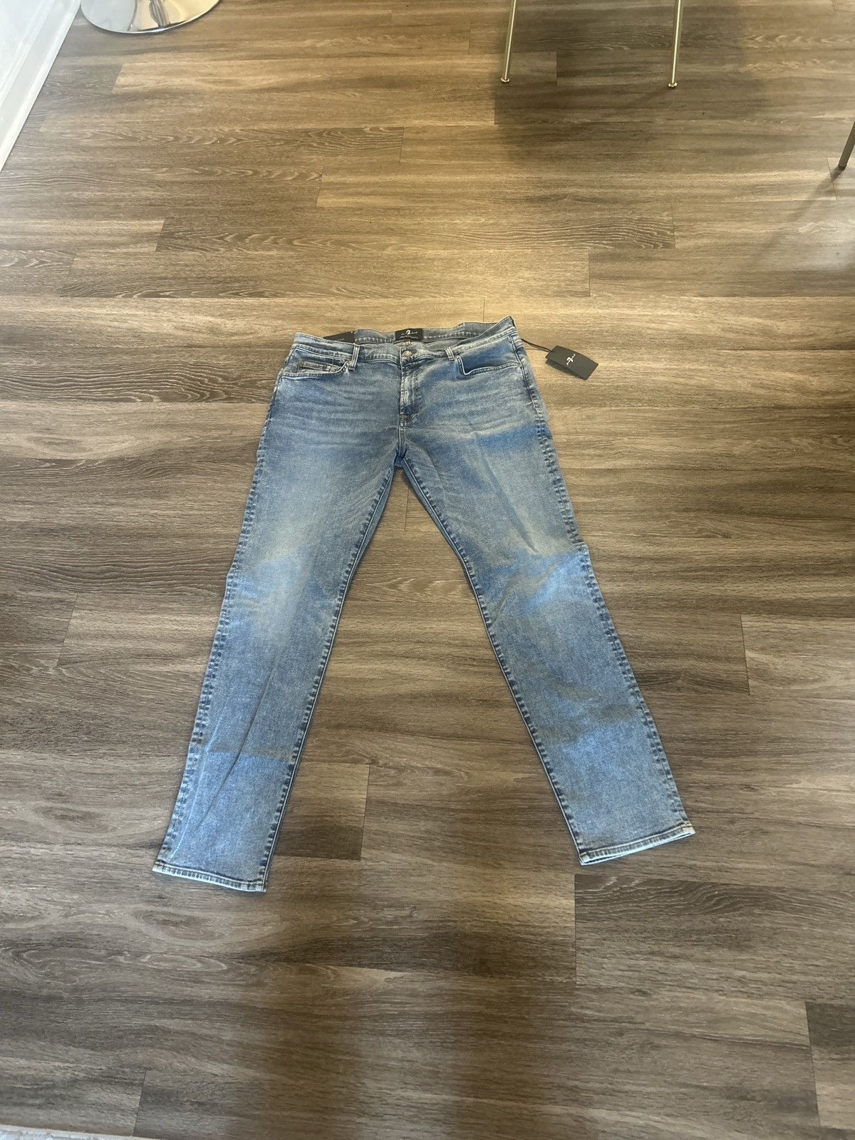 7 For All Mankind 7 For All Mankind “Luxe Performance” Slim Straight Jeans Size US 38 / EU 54 - 2 Thumbnail