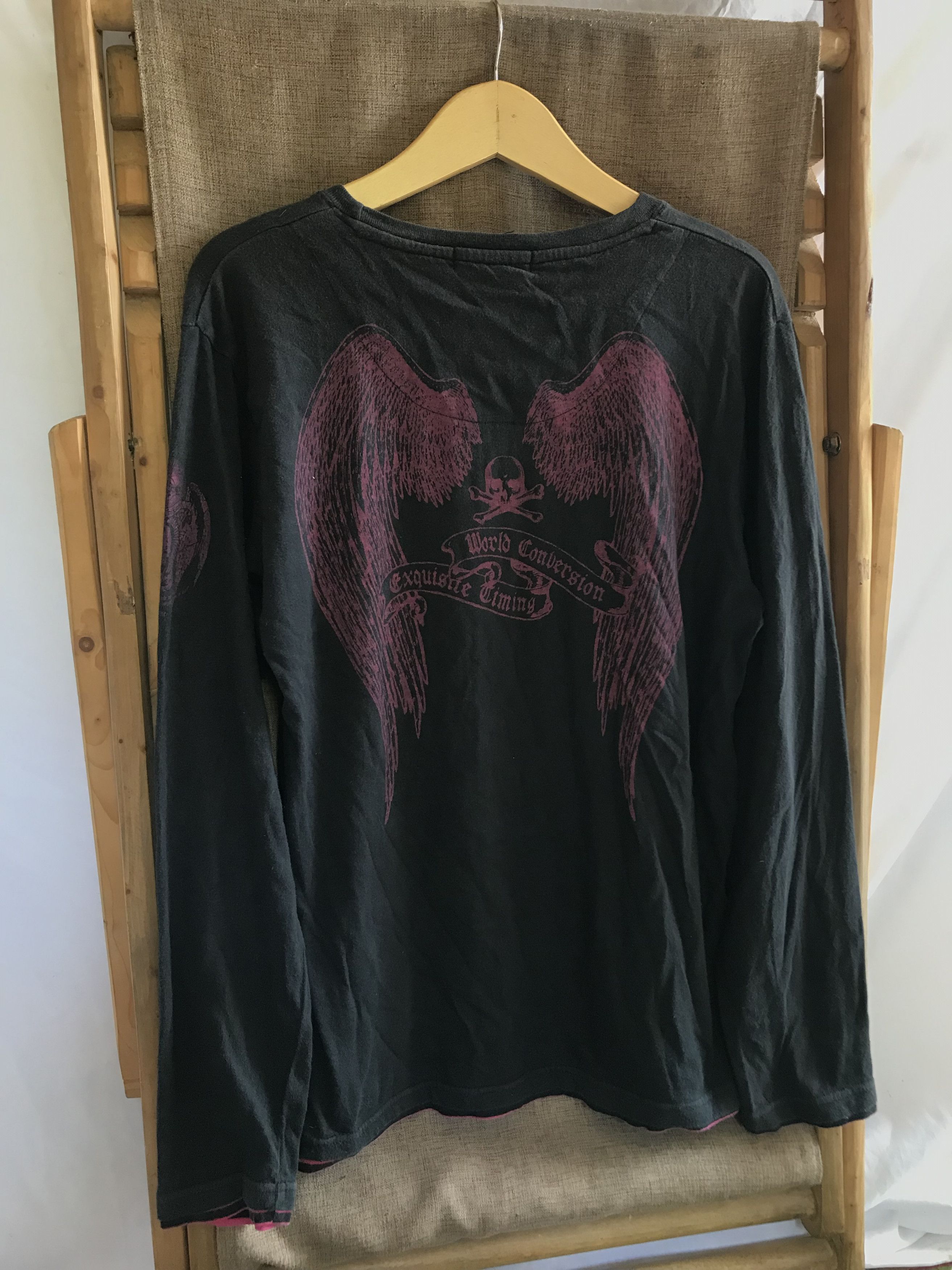 Japanese Brand Defective Struct Japanese Faded Skull Wings Tee Size US M / EU 48-50 / 2 - 3 Thumbnail