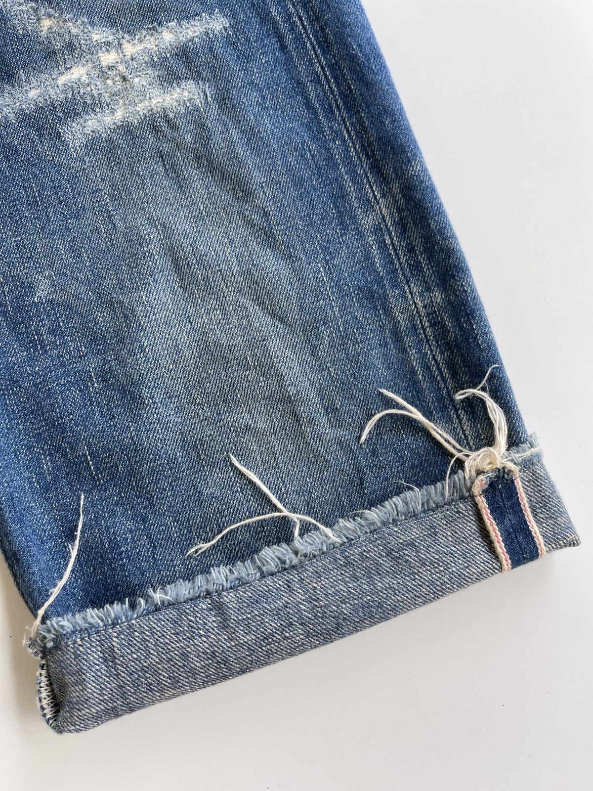 Remi Relief Distressed Short Selvedge Denim Size US 30 / EU 46 - 8 Thumbnail
