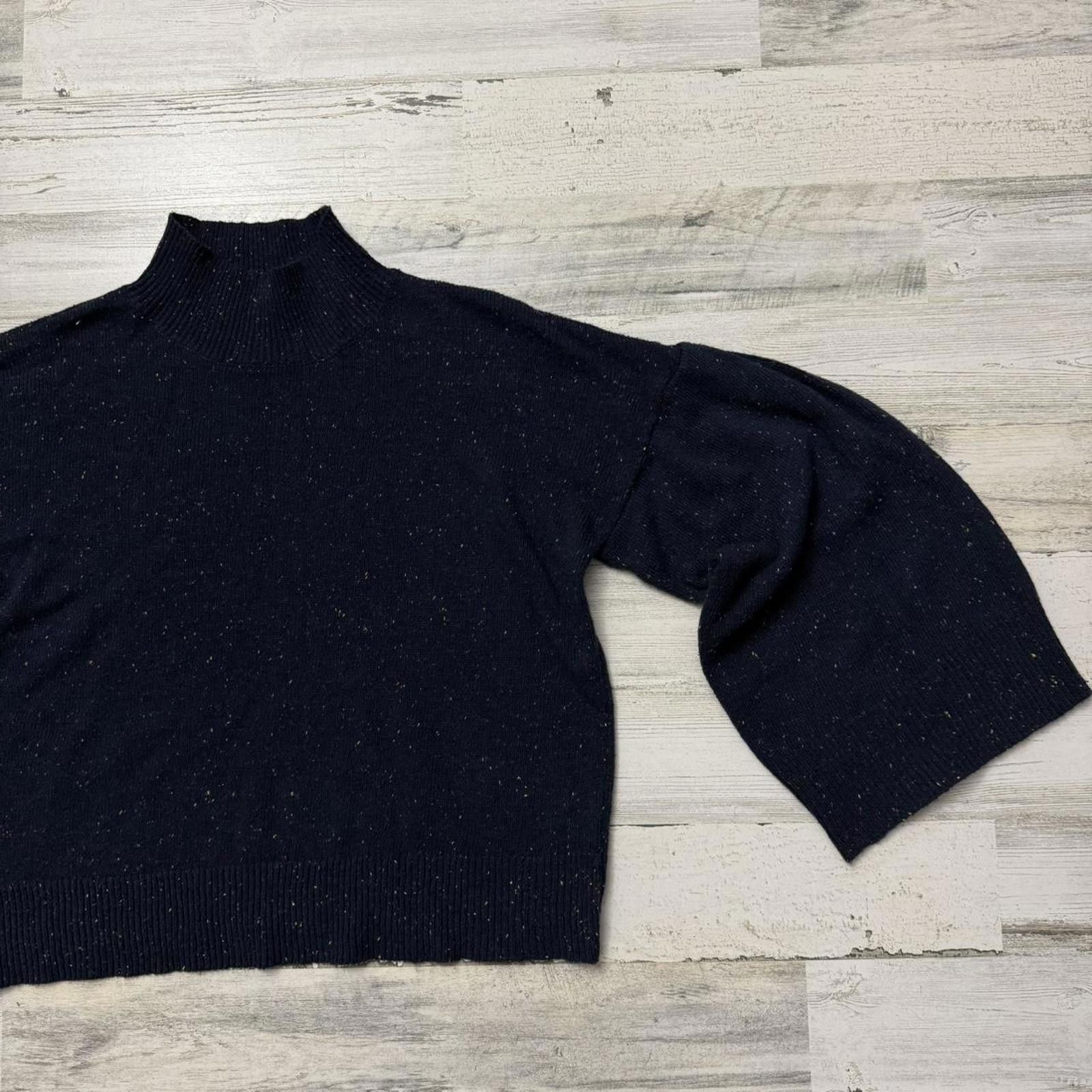 Designer Y2k oversized mock neck confetti sweater wide 3/4 sleeves L Size L / US 10 / IT 46 - 2 Thumbnail