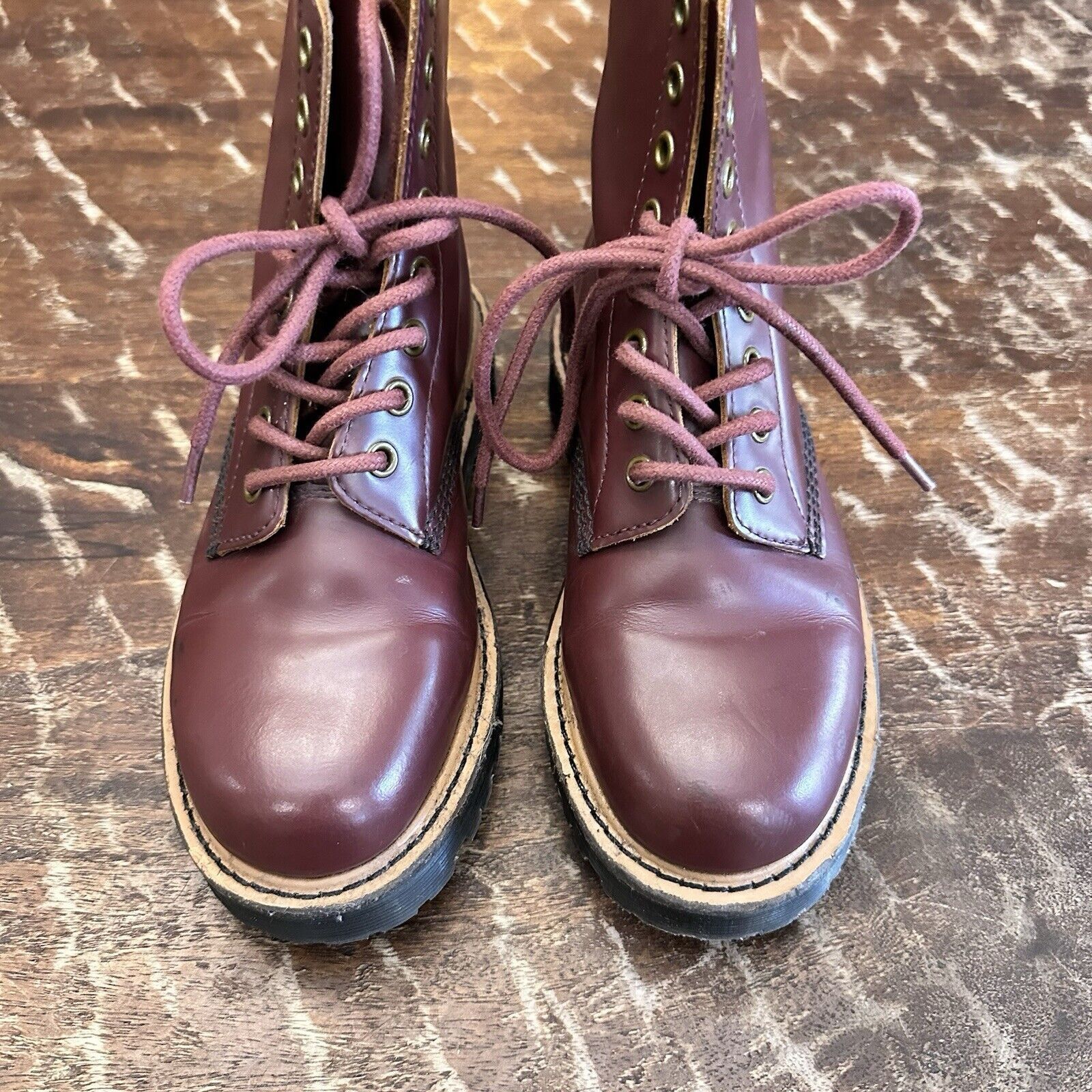 Dr. Martens Doc Marten 1640 Pascal Boots US Women 6 Dark Cherry Classic Size US 6 / IT 36 - 2 Thumbnail