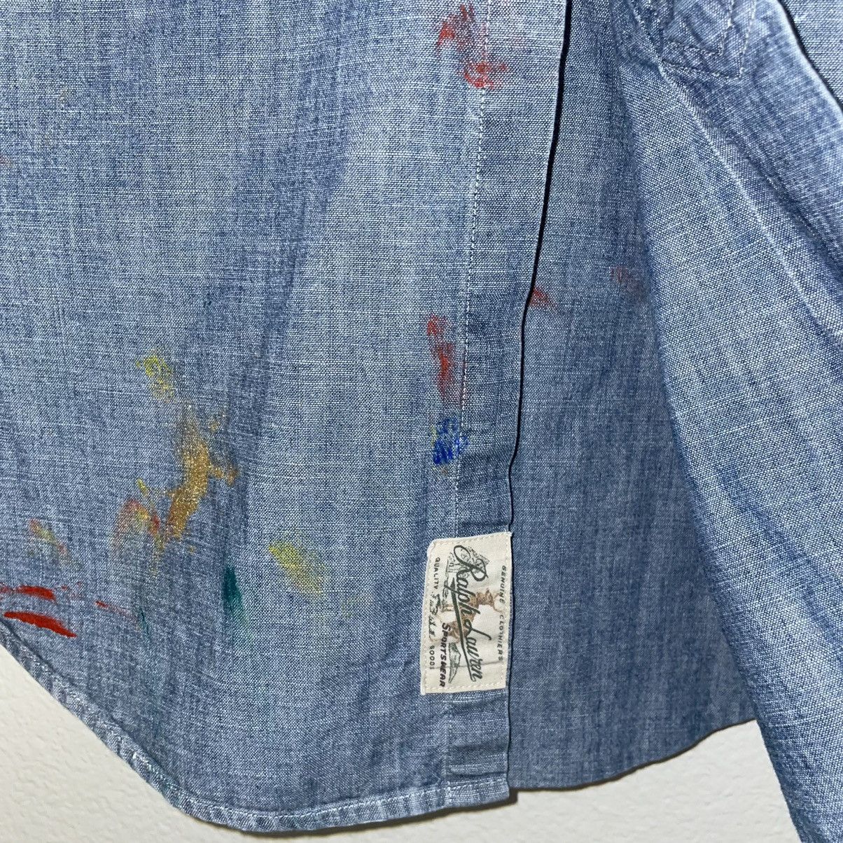 Polo Ralph Lauren × Ralph Lauren × Ralph Lauren Blue Label Polo Ralph Lauren Painter Denim Button Up Shirt Size US S / EU 44-46 / 1 - 3 Thumbnail