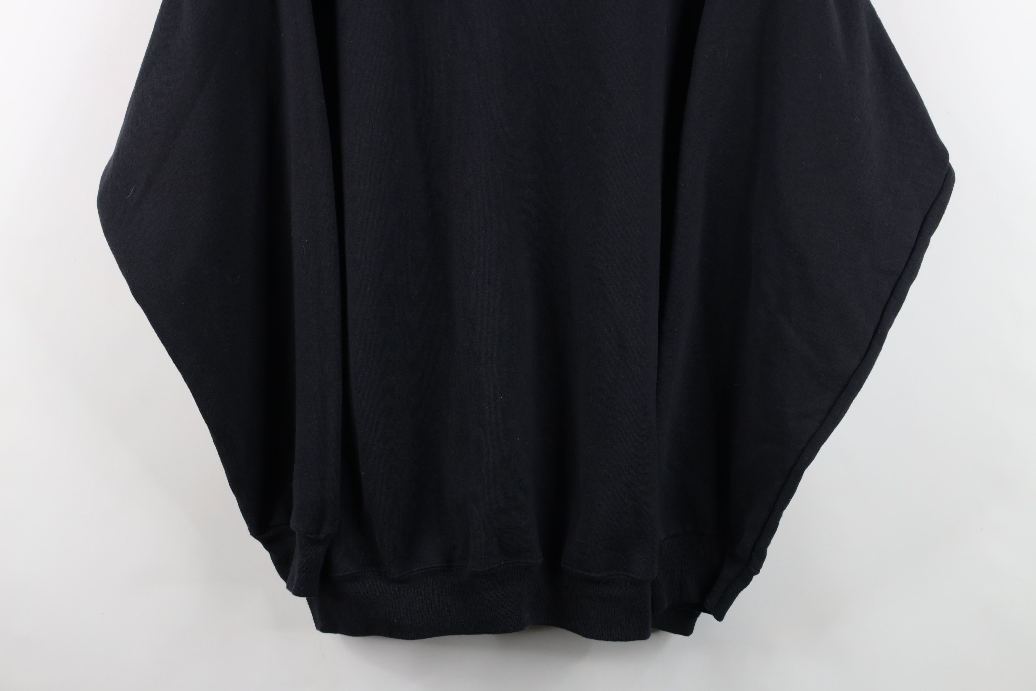 Vintage Vintage 90s Streetwear Blank Crewneck Sweatshirt Black Size US XL / EU 56 / 4 - 3 Thumbnail