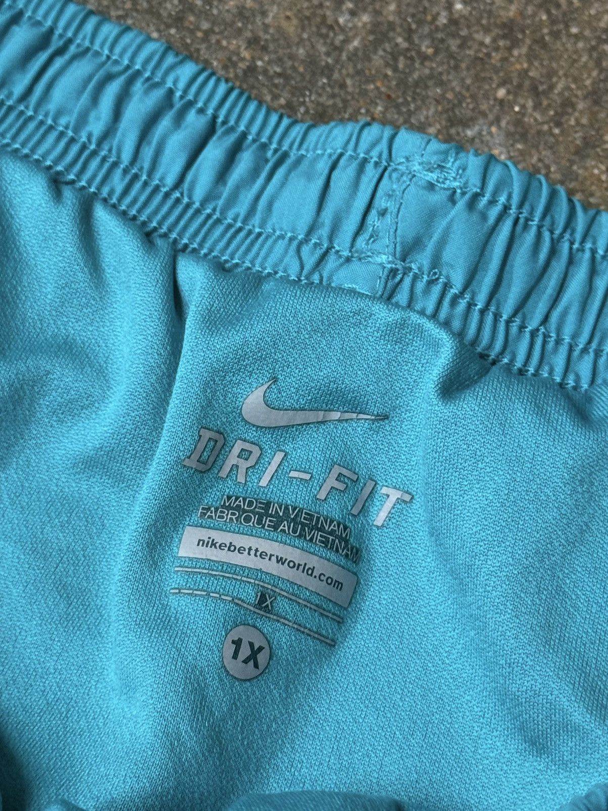 Nike Nike Blue Teal Embroidered Swoosh Run Track Shorts XL Size 32" / US 10 / IT 46 - 4 Thumbnail