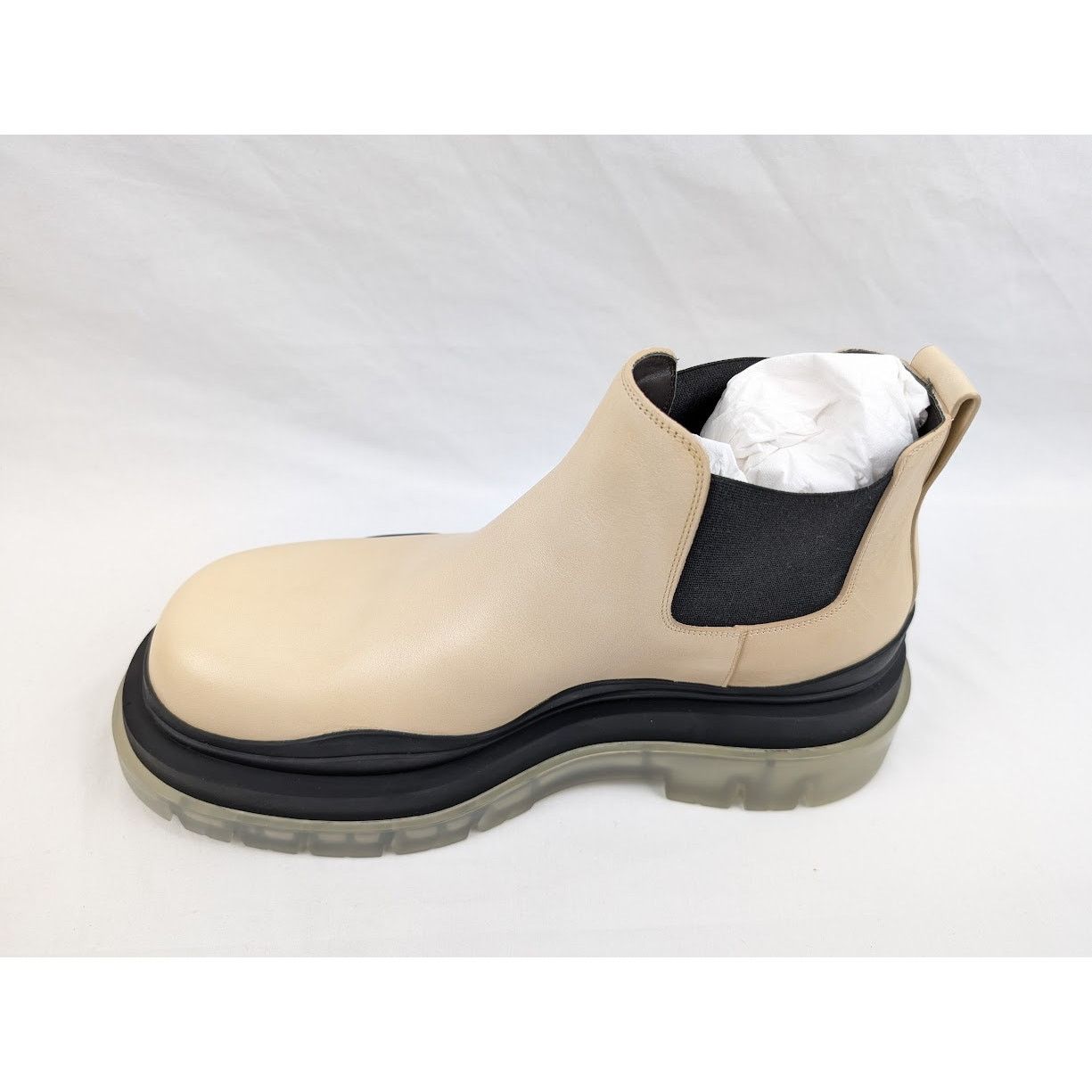 Bottega Veneta o1rshd1 Vegetal Calfskin Stiv Pel Boots in Butter/Black Size US 11 / EU 44 - 9 Thumbnail