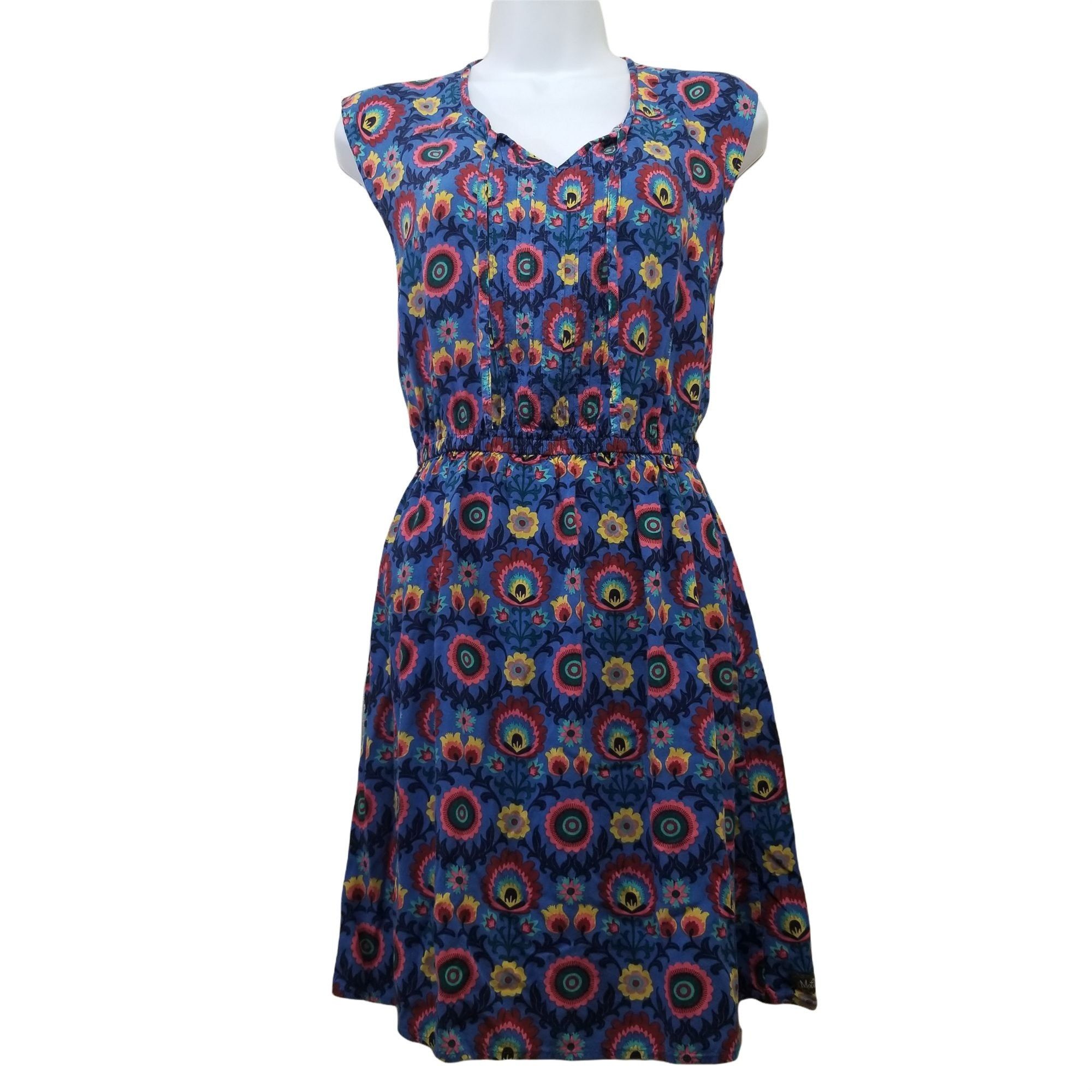 Other Matilda Jane XS Blue Floral Dress Fit Flare Short Sleeve Key Size XS / US 0-2 / IT 36-38 - 5 Thumbnail