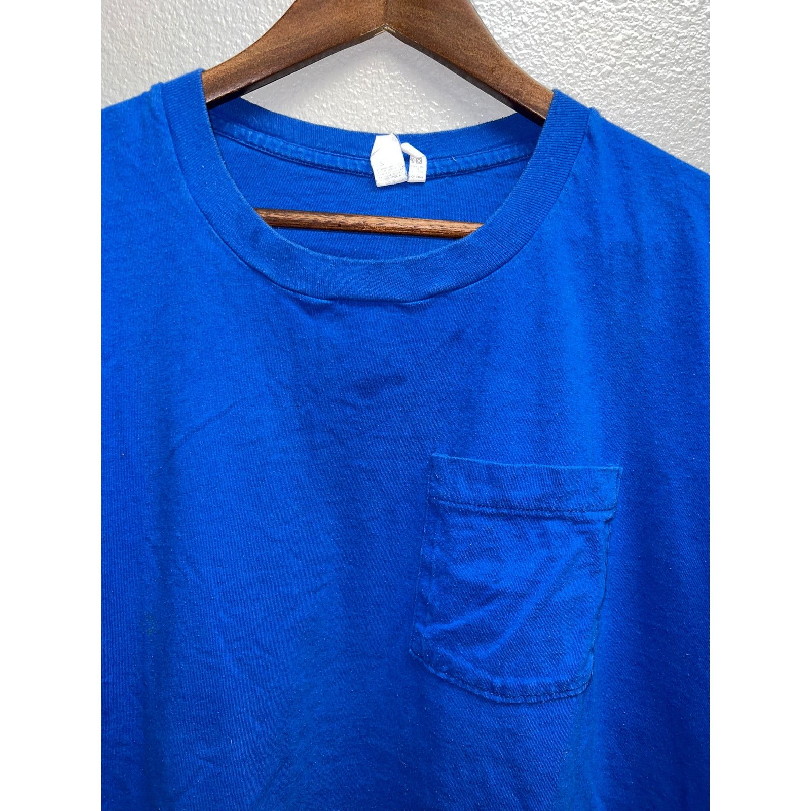 Fruit Of The Loom Vintage Blue Blank Shirt Fruit Of The Loom USA Made Tee 80s Size US XL / EU 56 / 4 - 2 Thumbnail