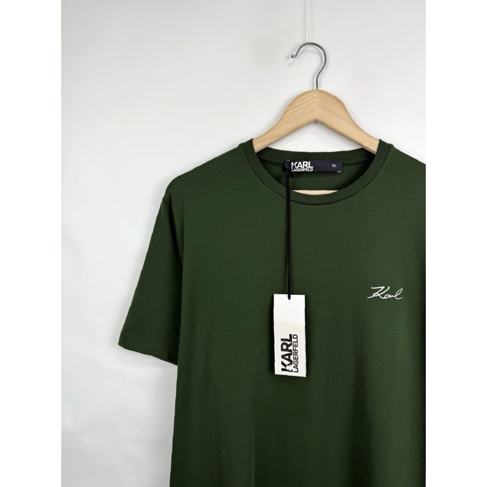 Karl Lagerfeld Karl Lagerfeld T-Shirt XL Green, Classic Luxury, Men, New with Tag, Rare, France Size US XL / EU 56 / 4 - 4 Thumbnail