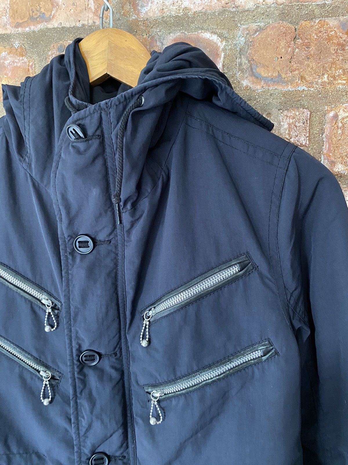 Hysteric Glamour 1990s HYSTERIC Anarchy Multizipper leather trim down Jacket Size M / US 6-8 / IT 42-44 - 5 Thumbnail