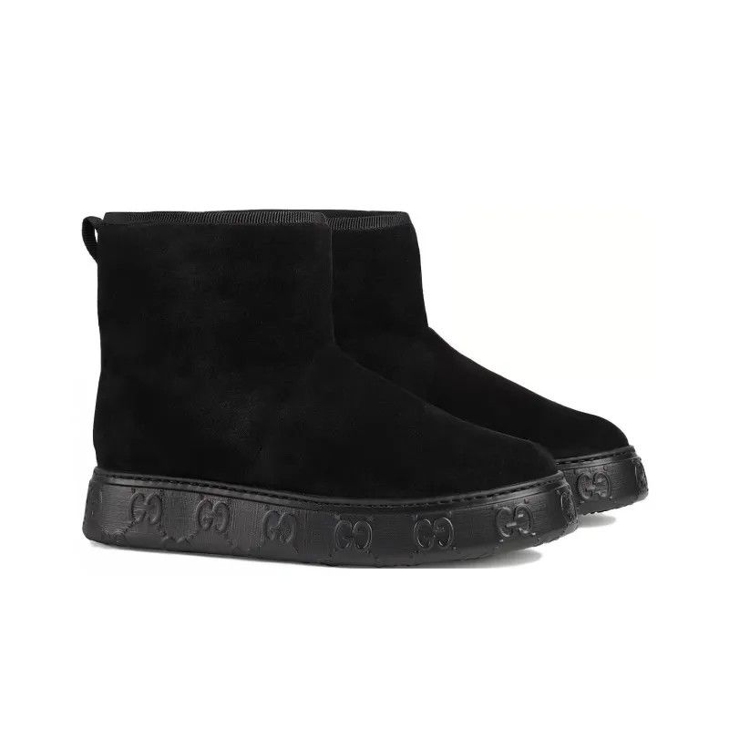 Gucci o1s1wg110425 Women's Ankle Boots in Black Size US 7.5 / IT 37.5 - 3 Thumbnail