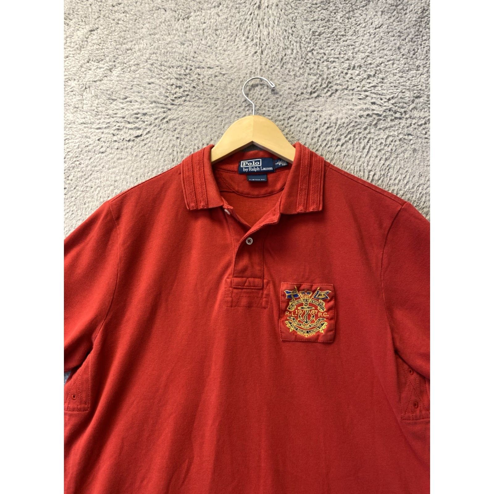 Polo Ralph Lauren VINTAGE Polo Ralph Lauren Sportsman Hunting Shooting Shirt L Red Slim Fit Retro 90s Mens Size US L / EU 52-54 / 3 - 6 Thumbnail