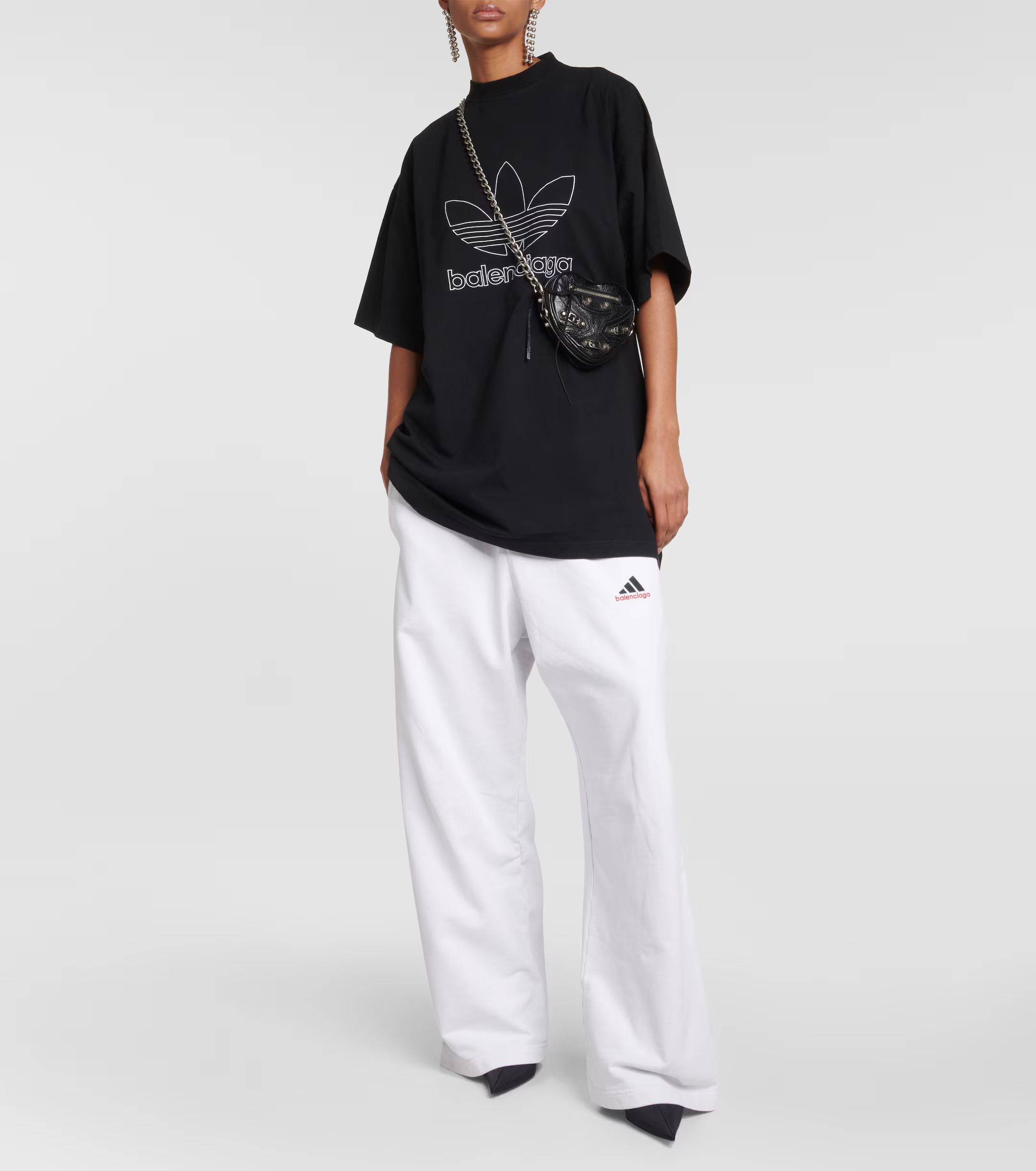 Adidas × Balenciaga o1w1db10824 Baggy Sweatpants in White Size 25" / US 0 / IT 36 - 2 Thumbnail