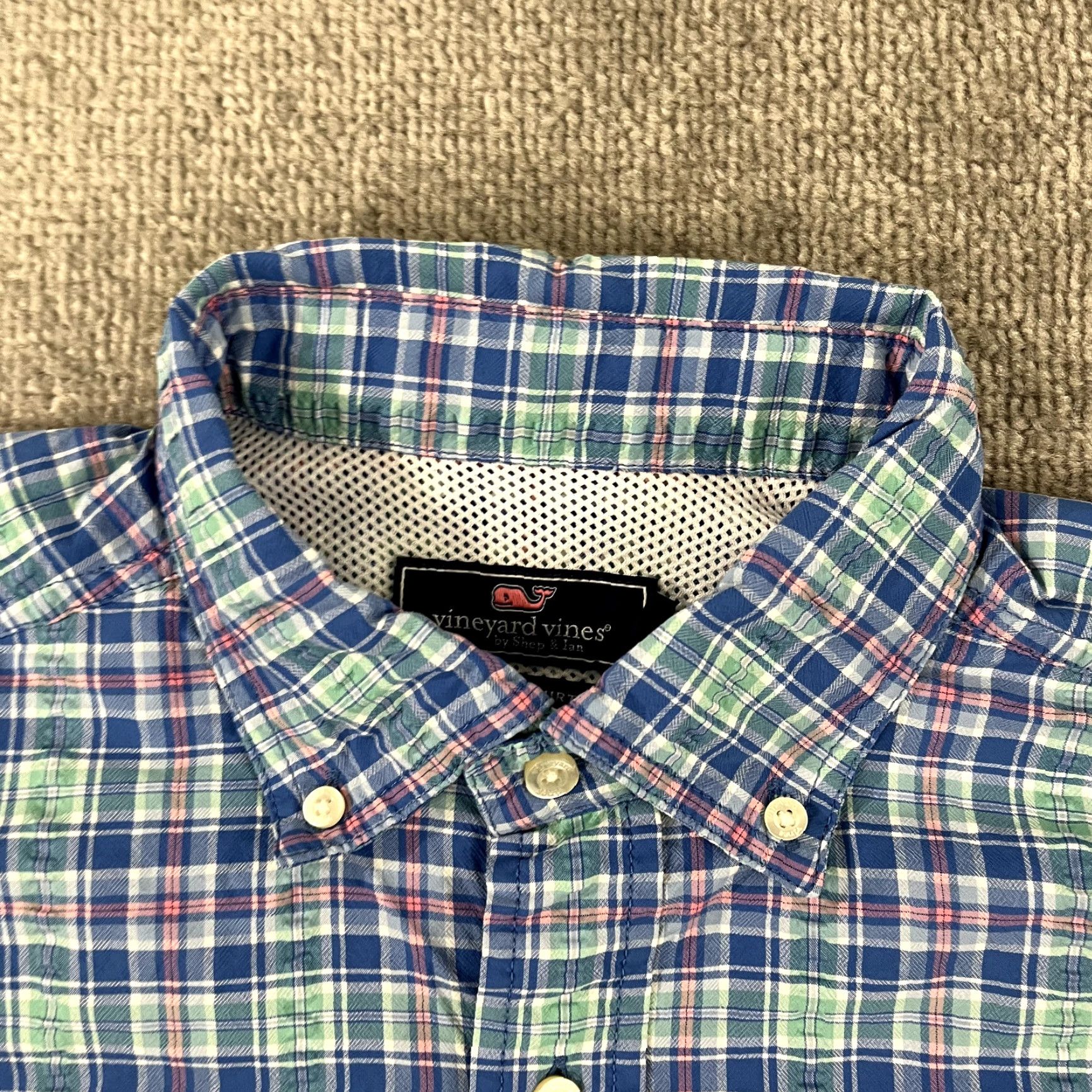 Vineyard Vines VINEYARD VINES Harbor Shirt Mens Large Plaid Nylon Performance Vented Shirt, Button-Up, Long Sleeve, Multicolor, Regular Fit Size US L / EU 52-54 / 3 - 3 Thumbnail