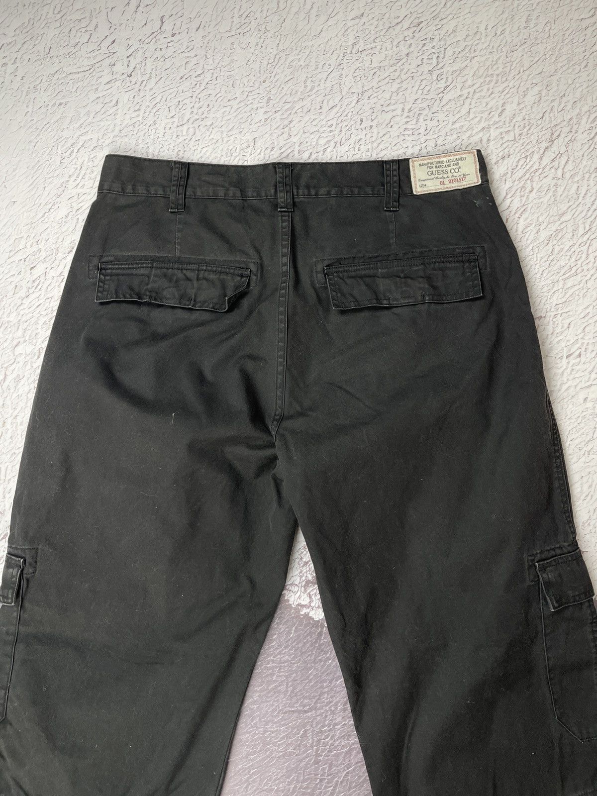 Guess × Vintage Guess USA vintage black faded utility cargo wide pants Size US 36 / EU 52 - 17 Thumbnail