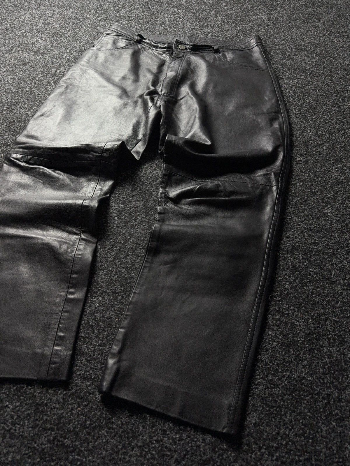 Leather Y2K Vintage Leather Pants Opium Style Alt Biker USA Rare Size US 34 / EU 50 - 3 Thumbnail