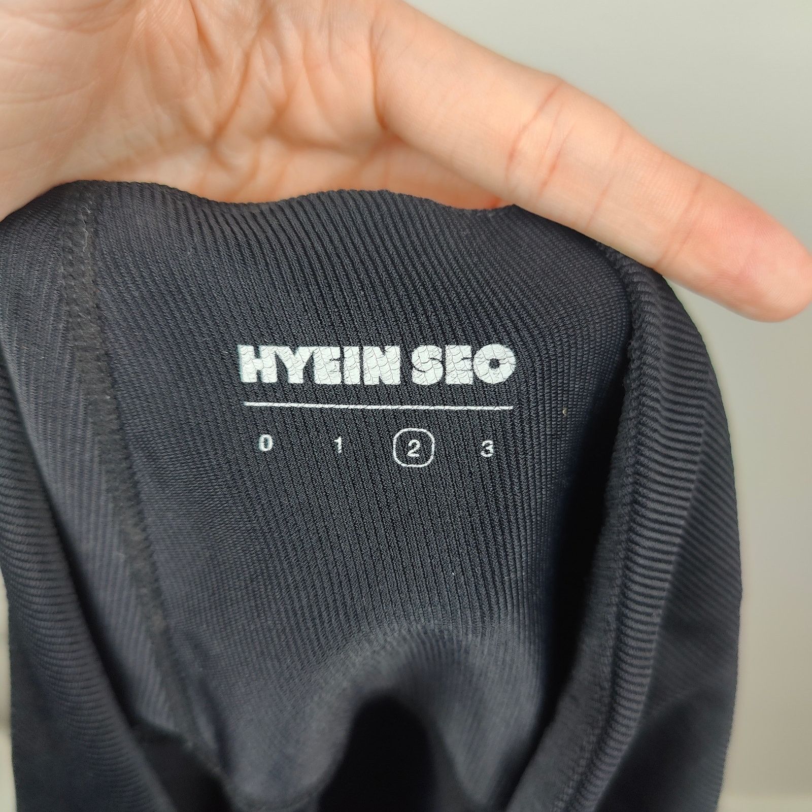 Other Hyein Seo Leggings Womens 2 Medium Black Shiny Stirrup Size 29" - 6 Thumbnail