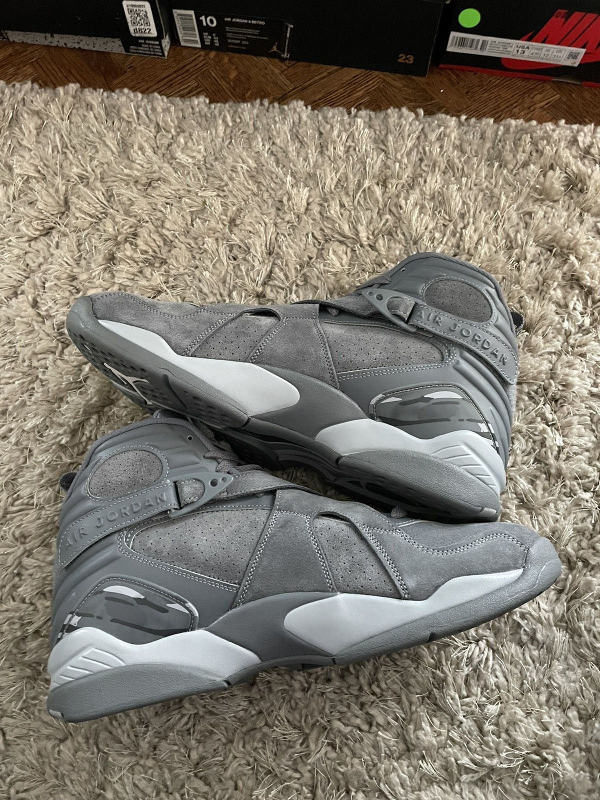 Jordan Brand Jordan 8 Cool Grey Size US 13 / EU 46 - 3 Thumbnail