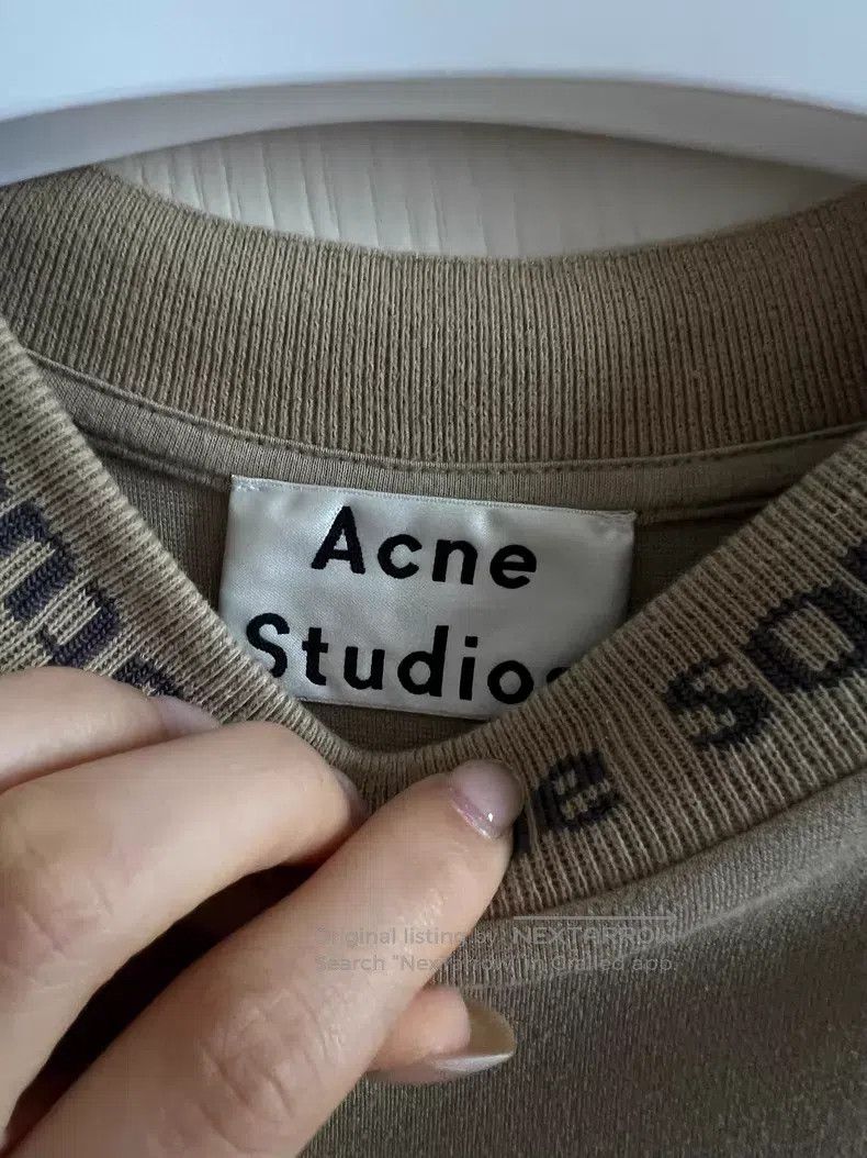 Acne Studios Acne Studios Light Khaki Short Sleeve T-Shirt with Embroid Size US M / EU 48-50 / 2 - 6 Thumbnail